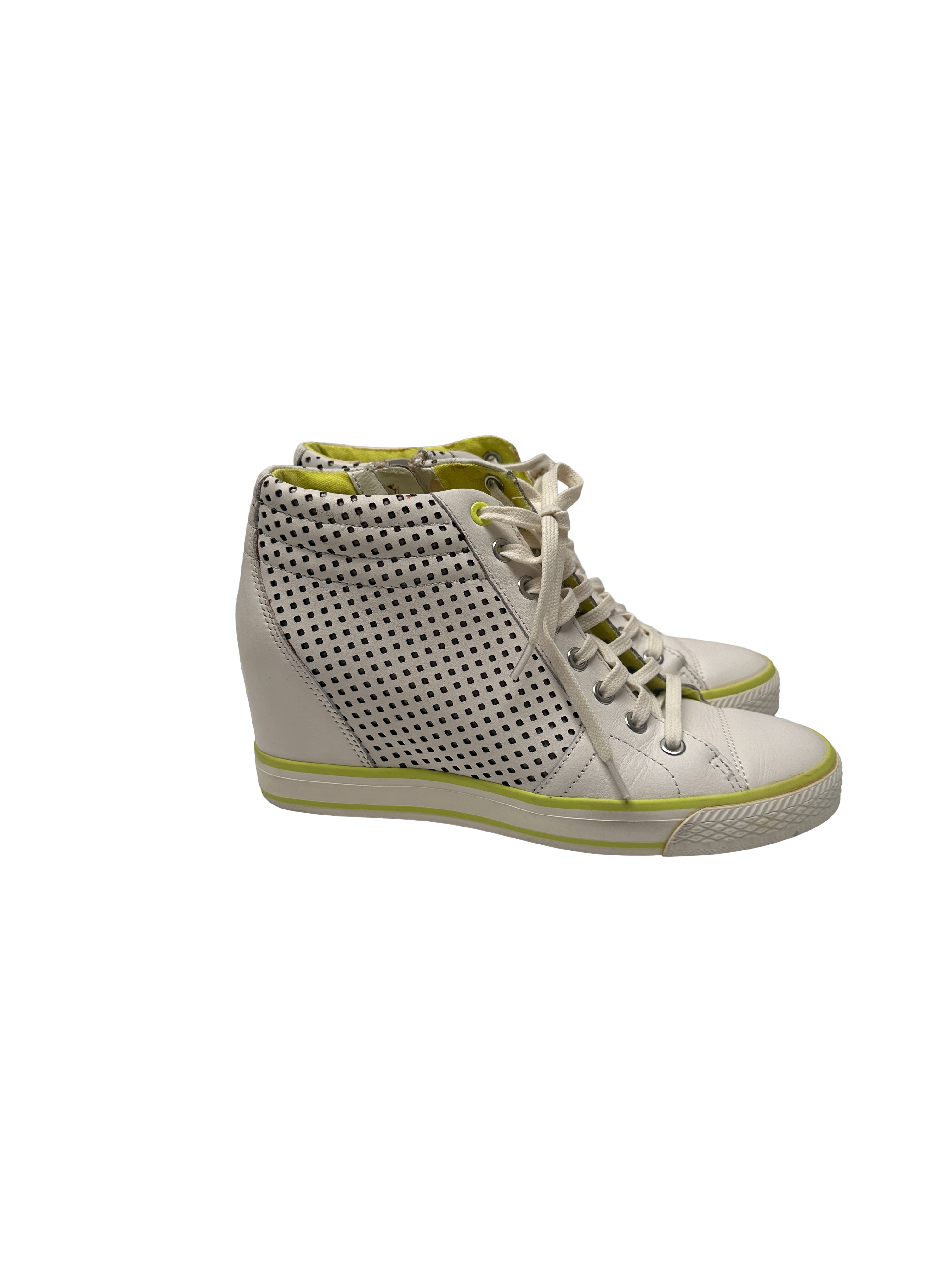 DKNY white wedge sneakers - size 38.5