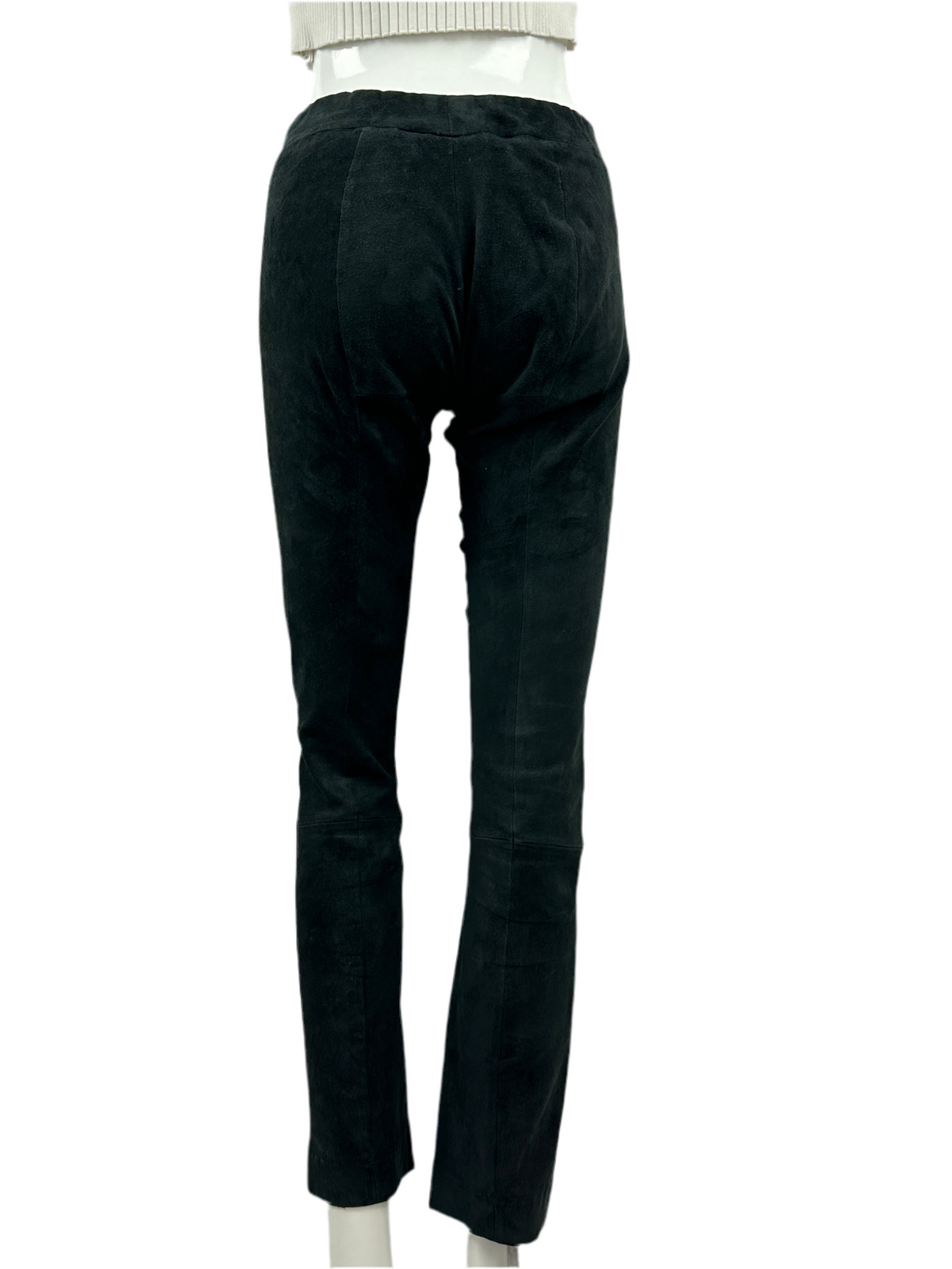 The Row black suede pants with elastic waistband - size 36