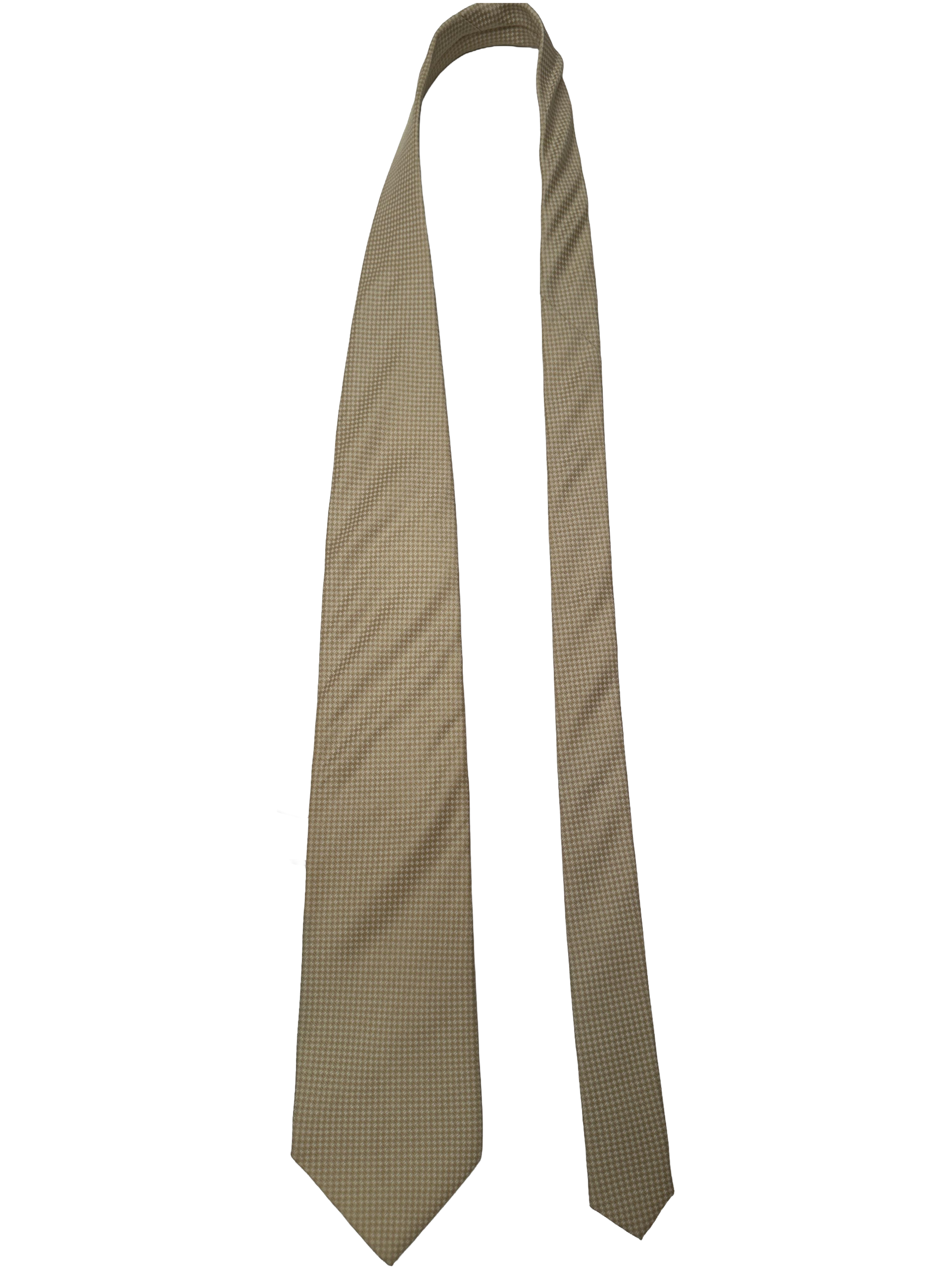Hugo Boss silk tie (beige houndstooth pattern)