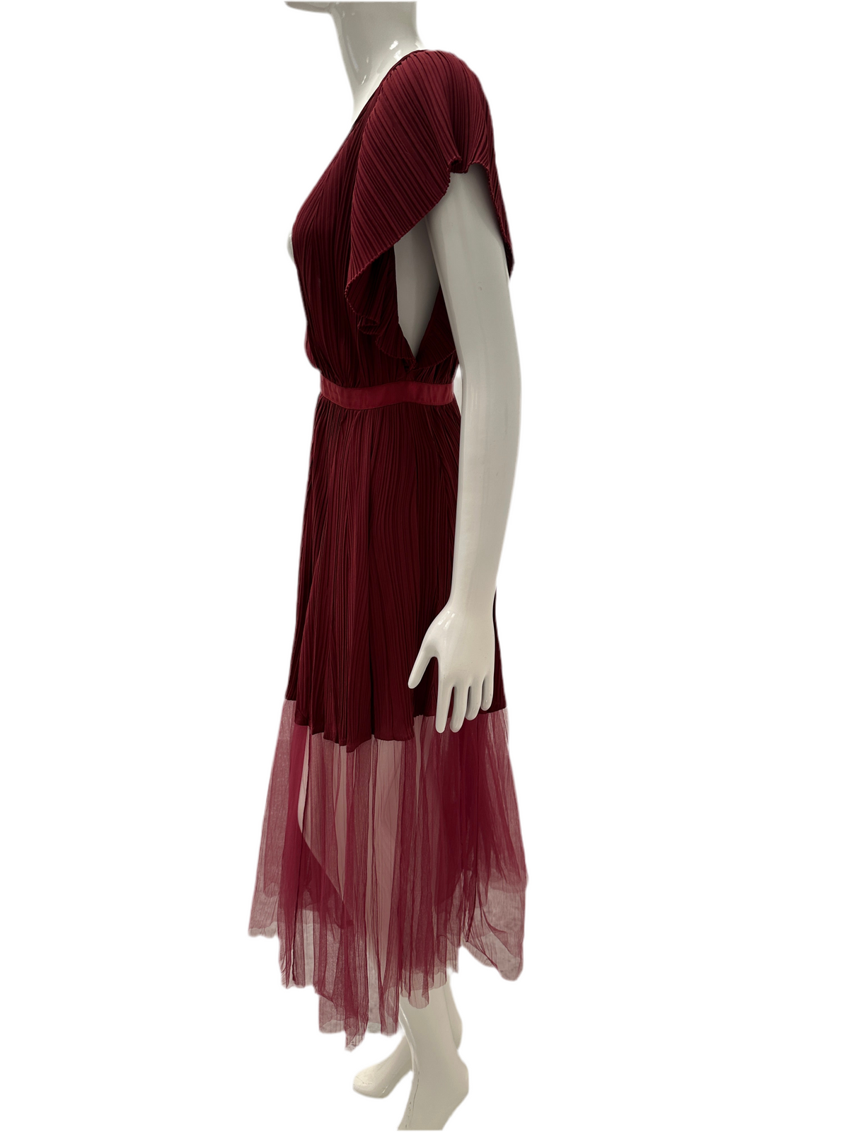 Elisabetta Franchi burgundy cocktail dress - size 40IT