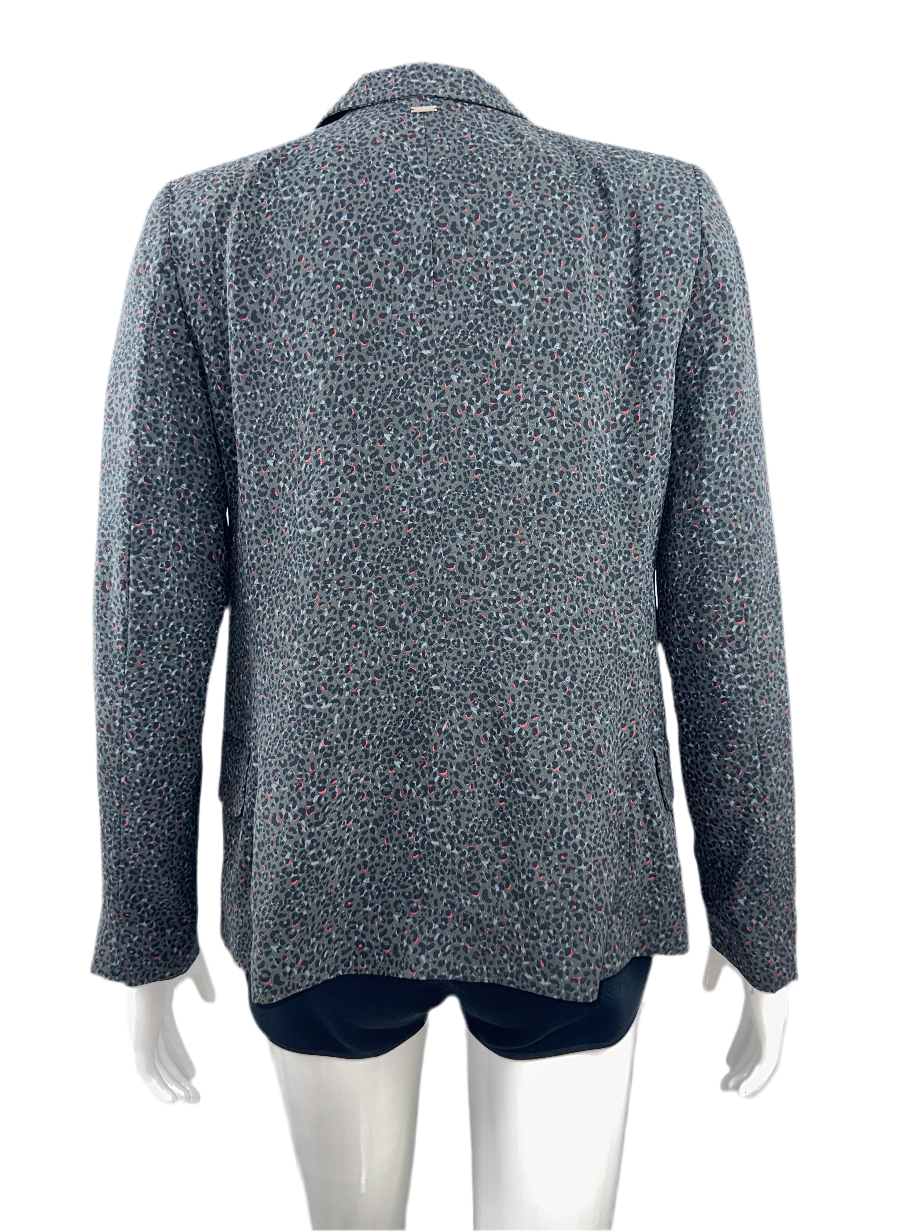 IKKS grey leopard print jacket - size 34
