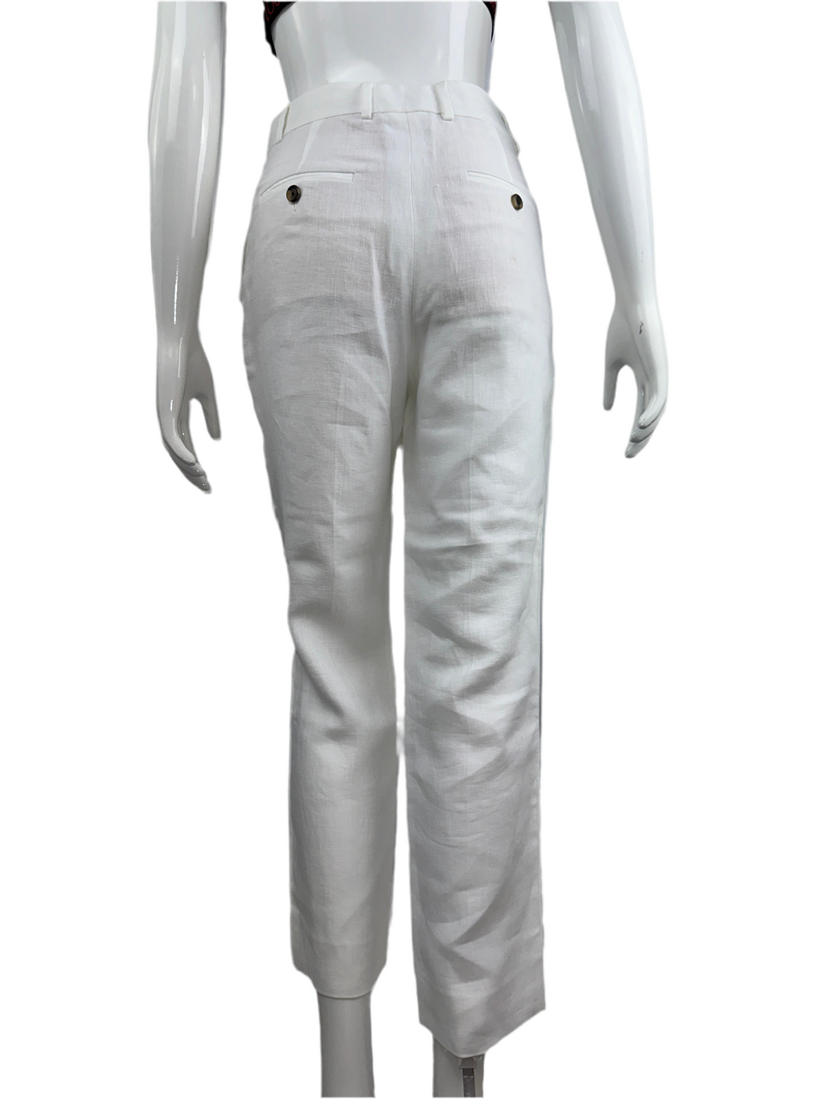 Loro Piana white straight-leg pants - size 38