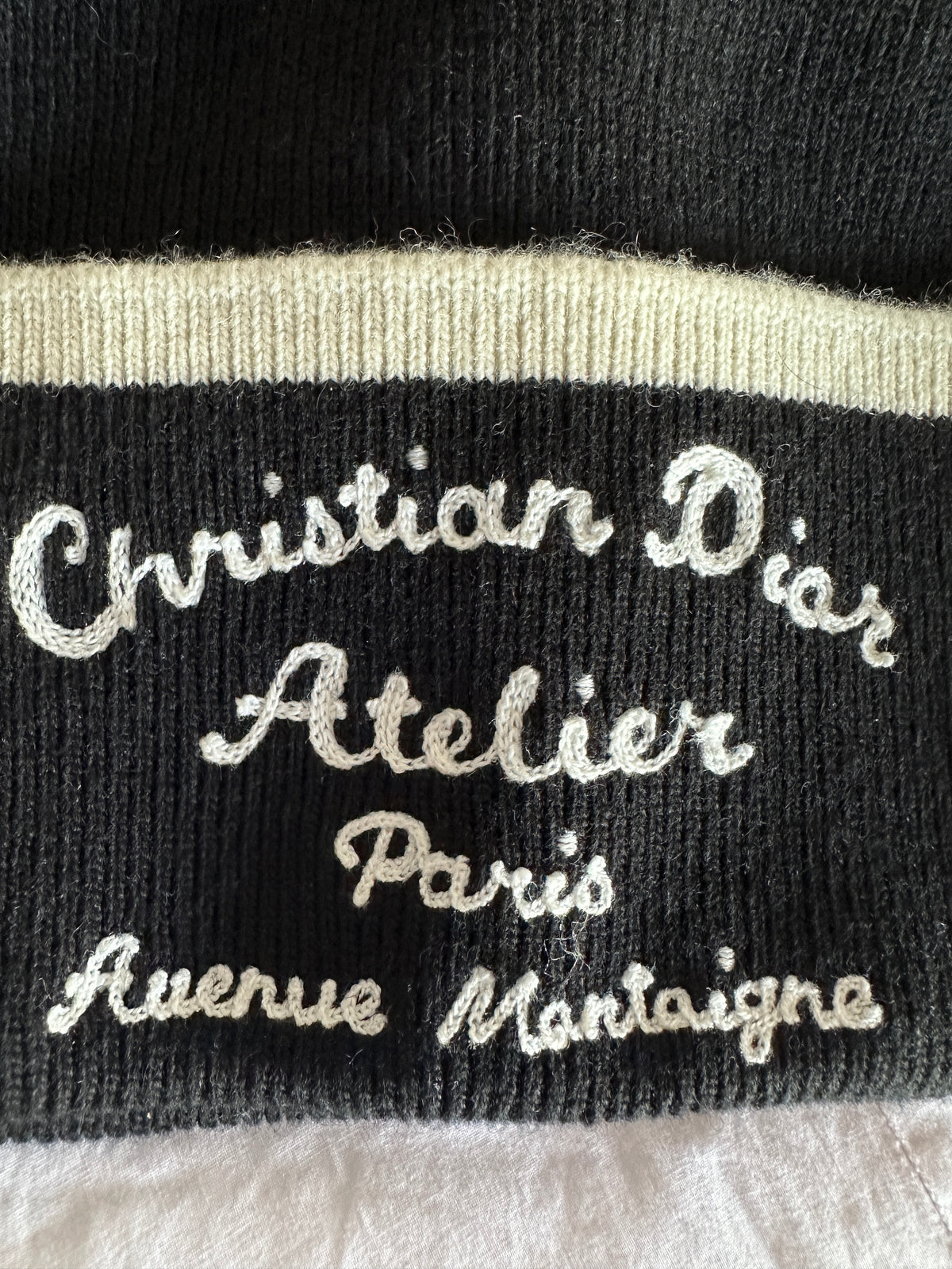 Dior atelier Montaigne black woolly hat