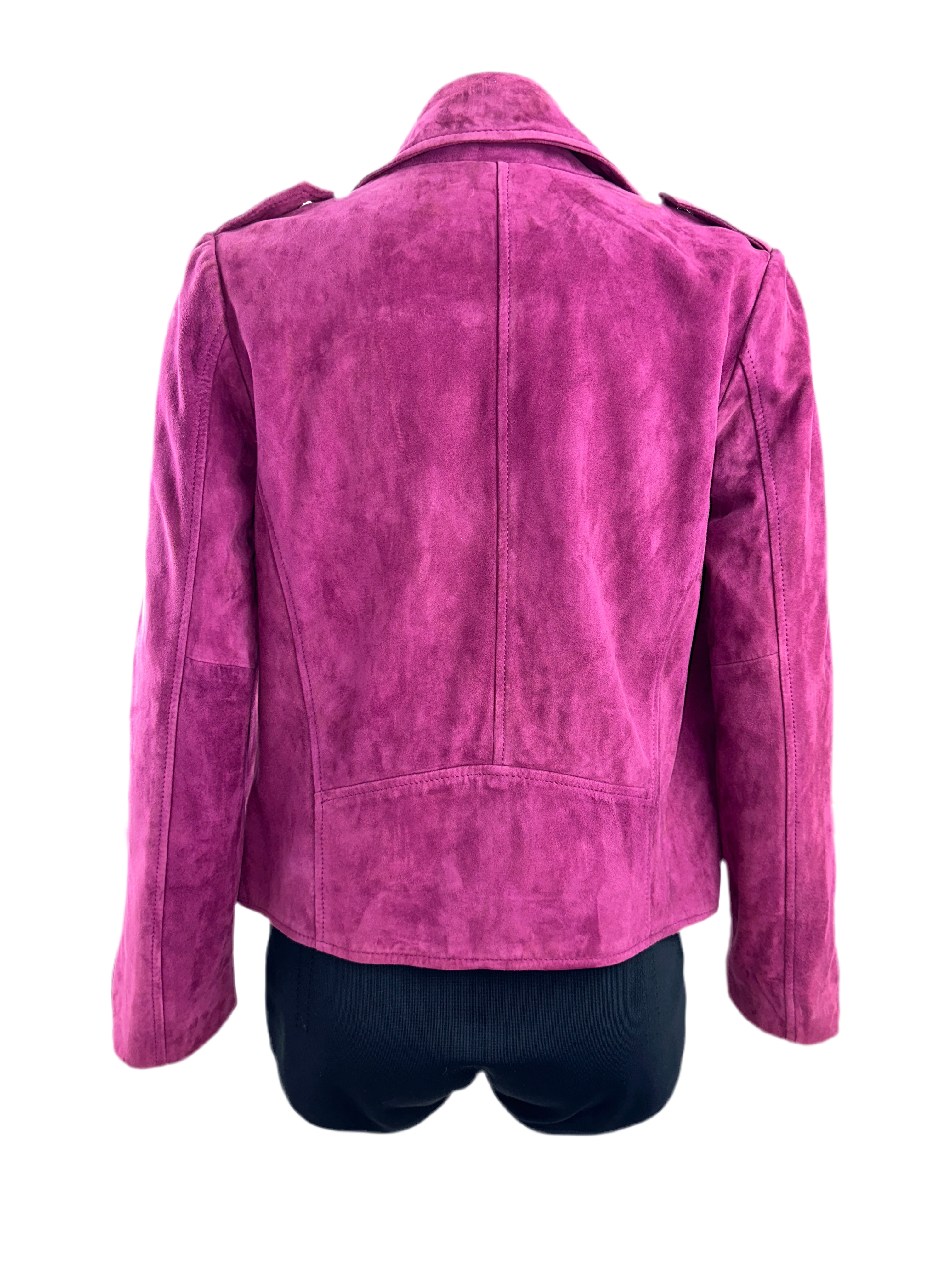 Comptoir des cotonniers purple jacket with silver zipper - size 34