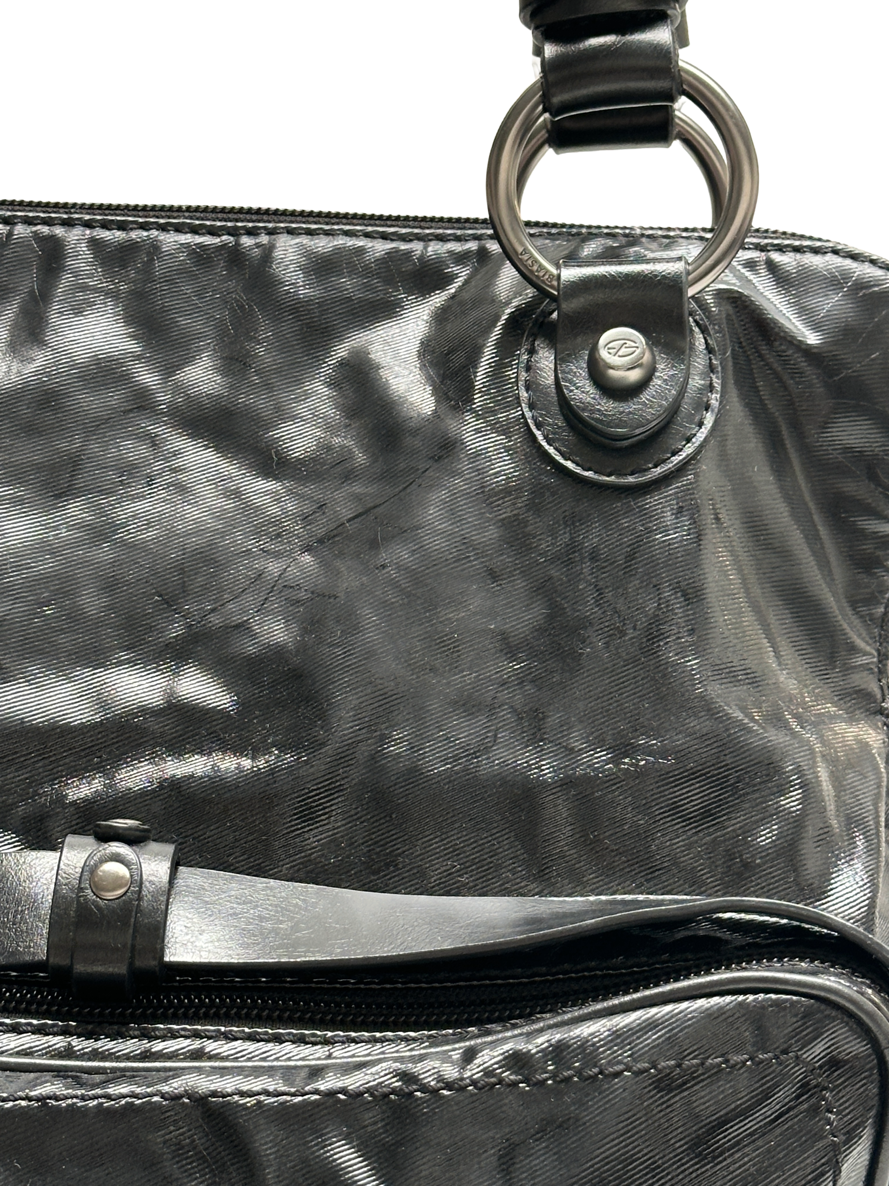 Francesco Biasia multi-pocket black bag