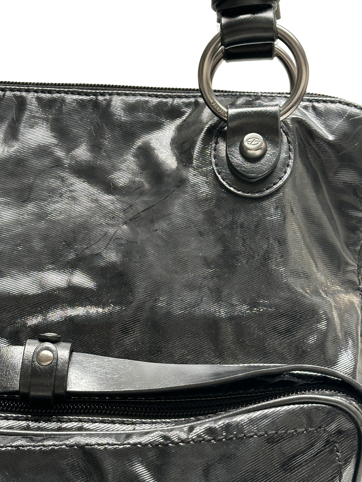 Francesco Biasia multi-pocket black bag