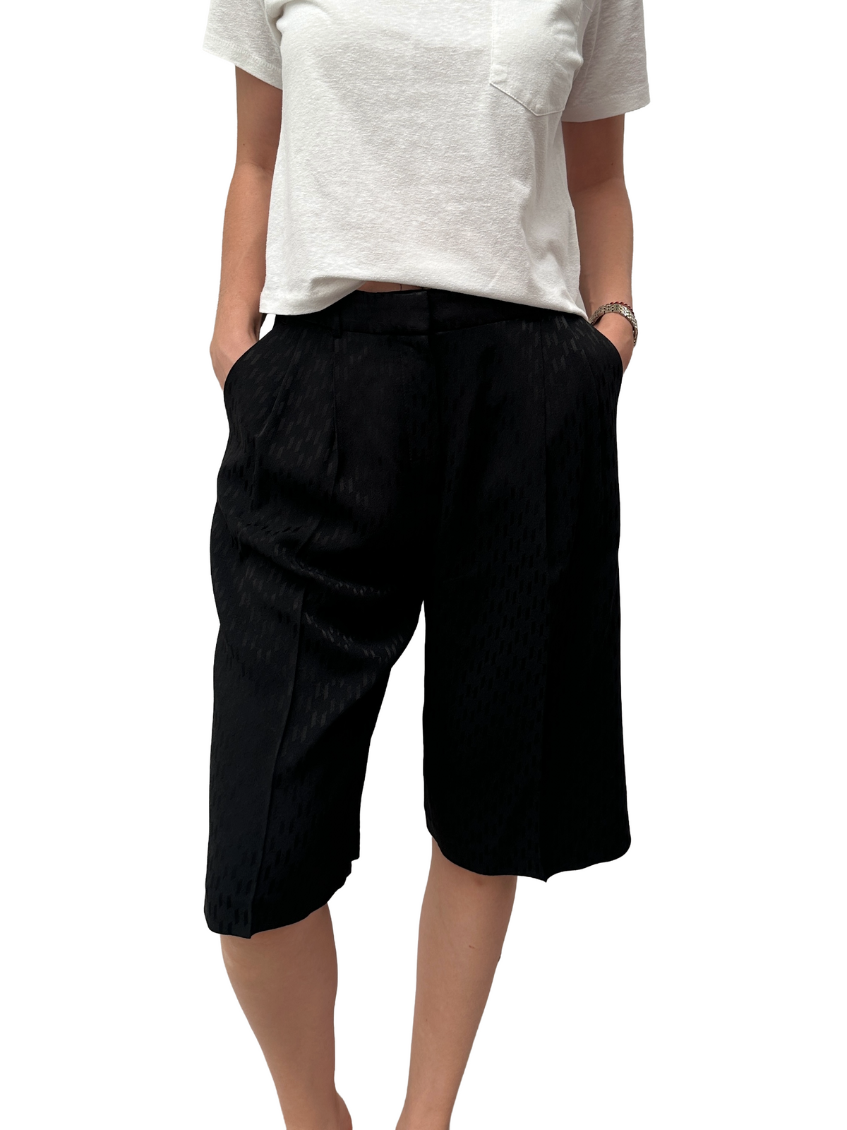 Karl Lagerfeld black short with monogram - size 38