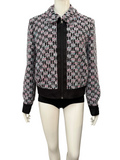 Karl Lagerfeld tweed biker jacket - size 38