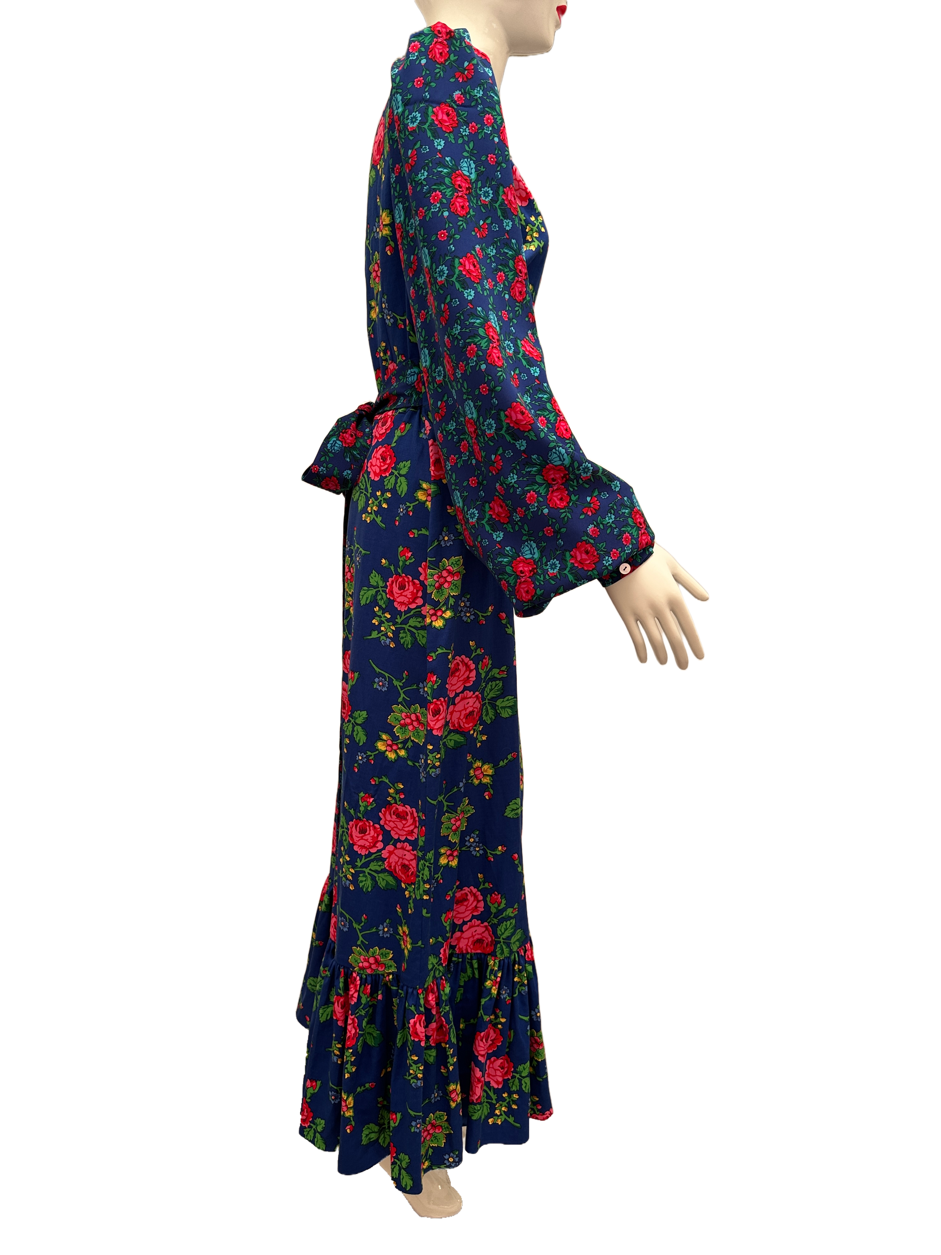 The Vampire Wife blue dress with floral pattern - size 40