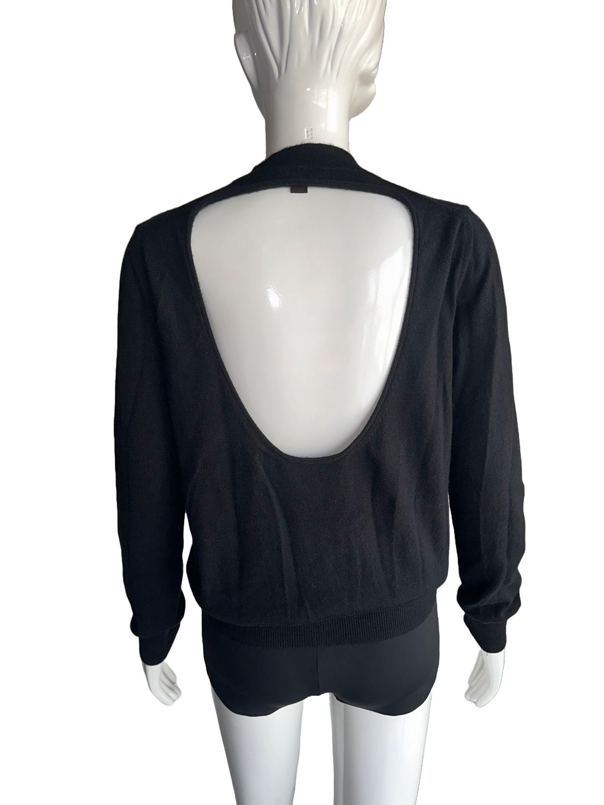 Louis vuitton black sweater with open back - size 34