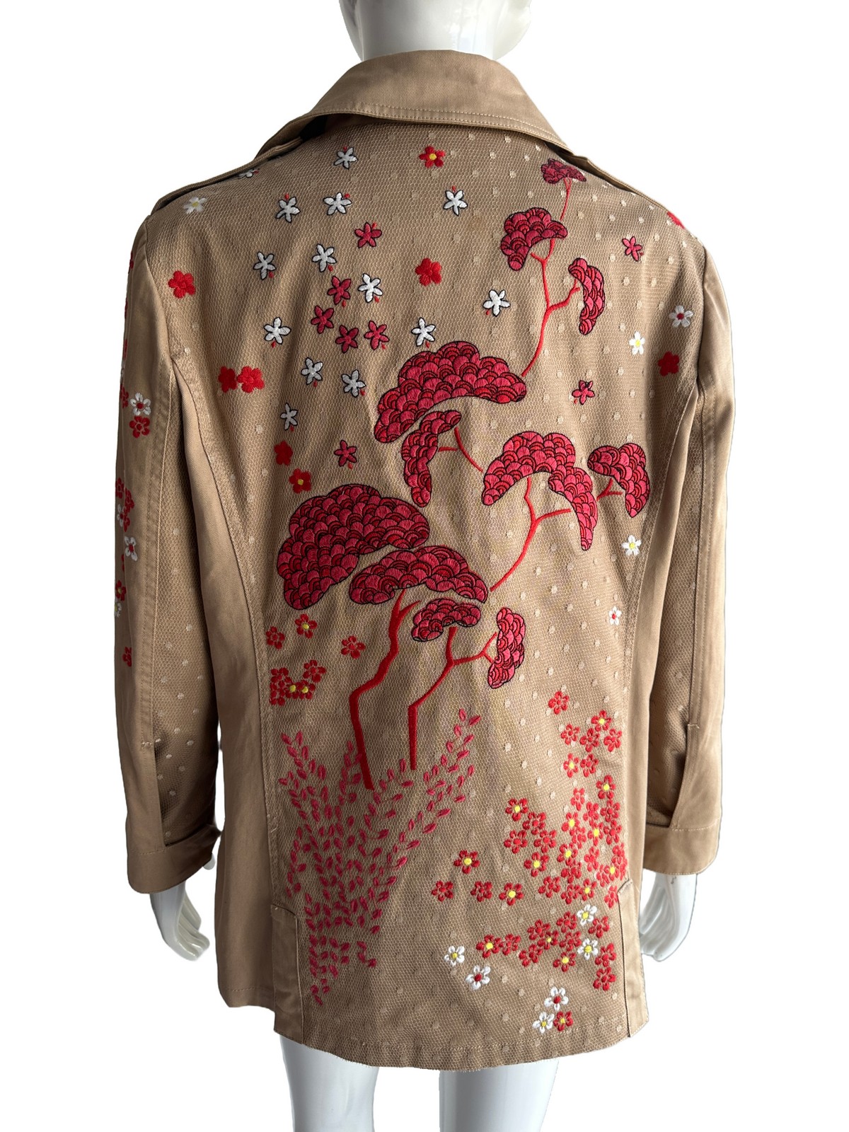 Red Valentino embroidered pea jacket - size 40