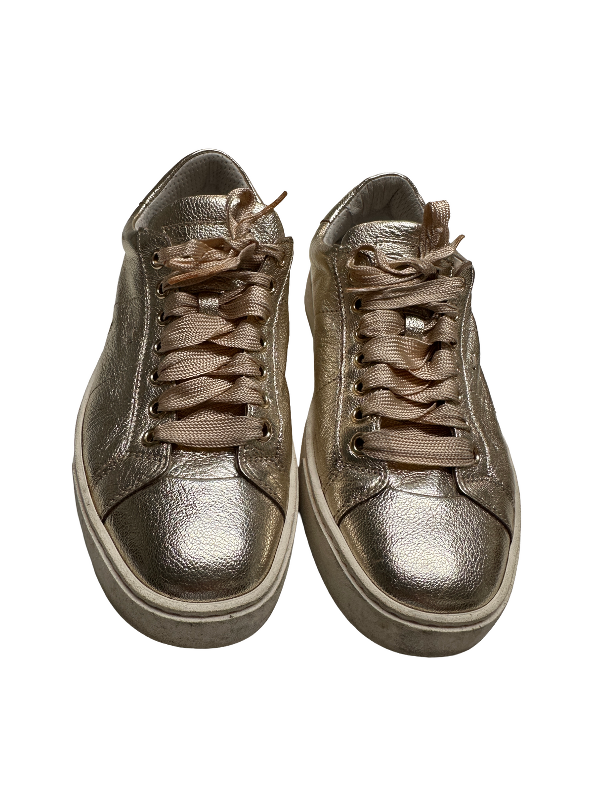 Santoni gold sneakers - size 37