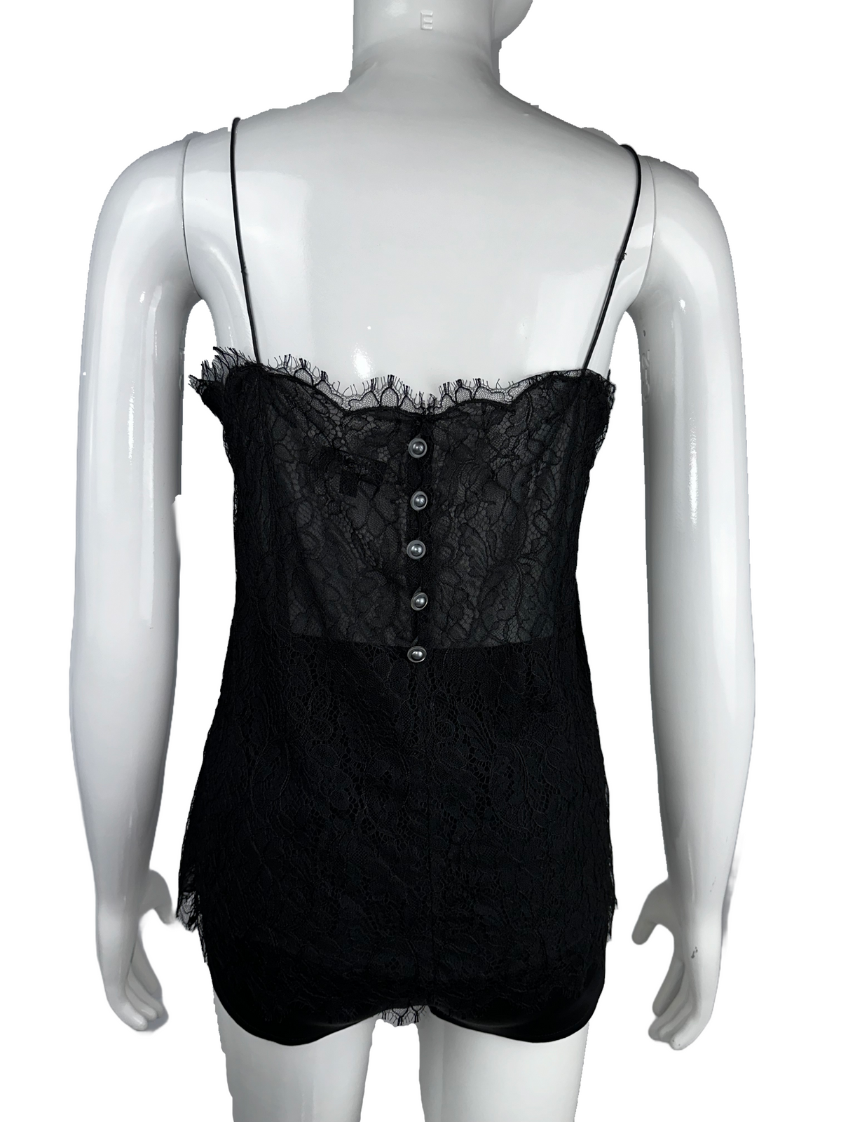 Chanel black lace tee shirt - size 34