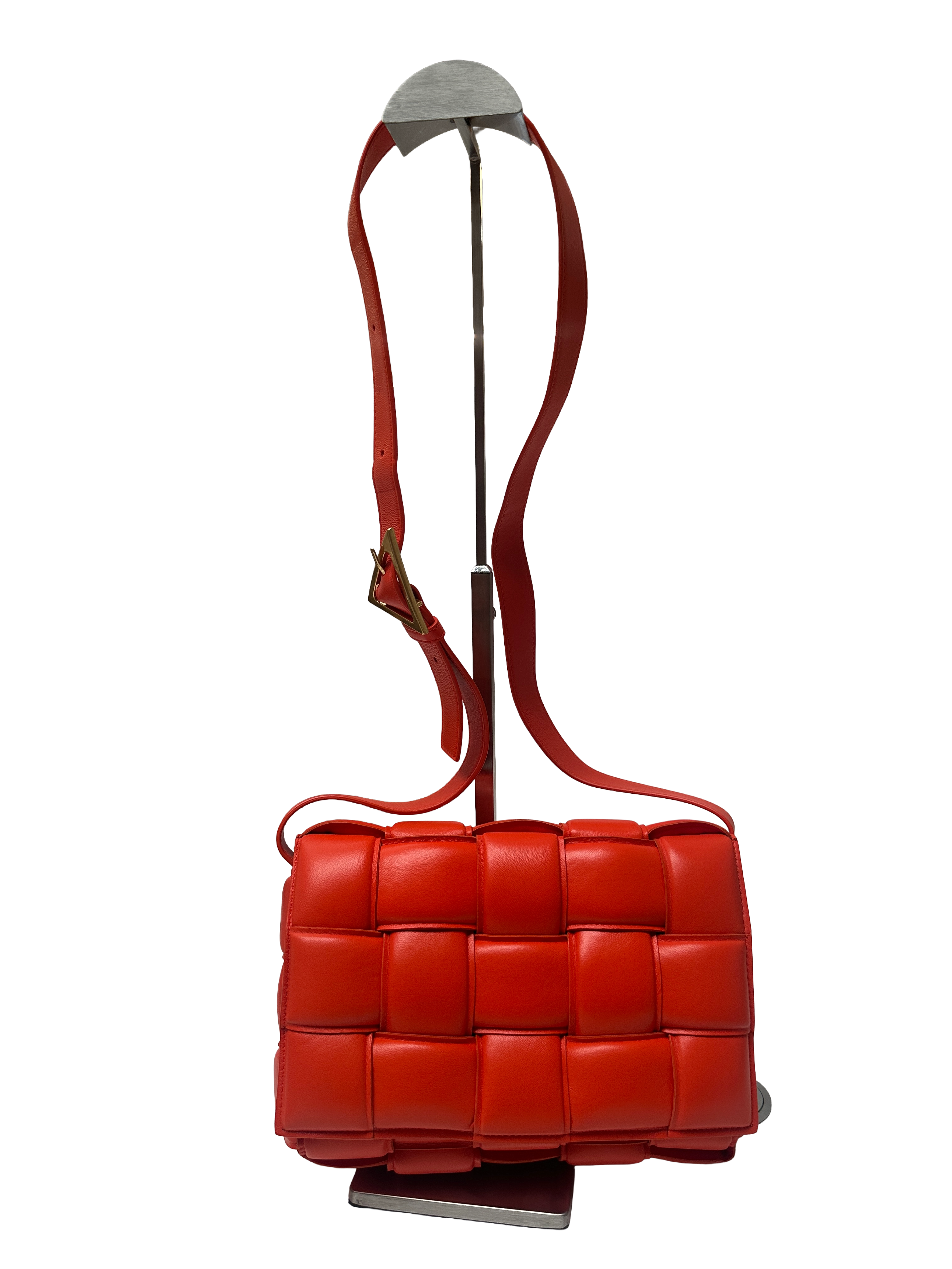 Bottega Veneta padded cassette bag orange leather