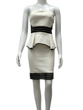 Lipsy white and black stuctured dress - size 36