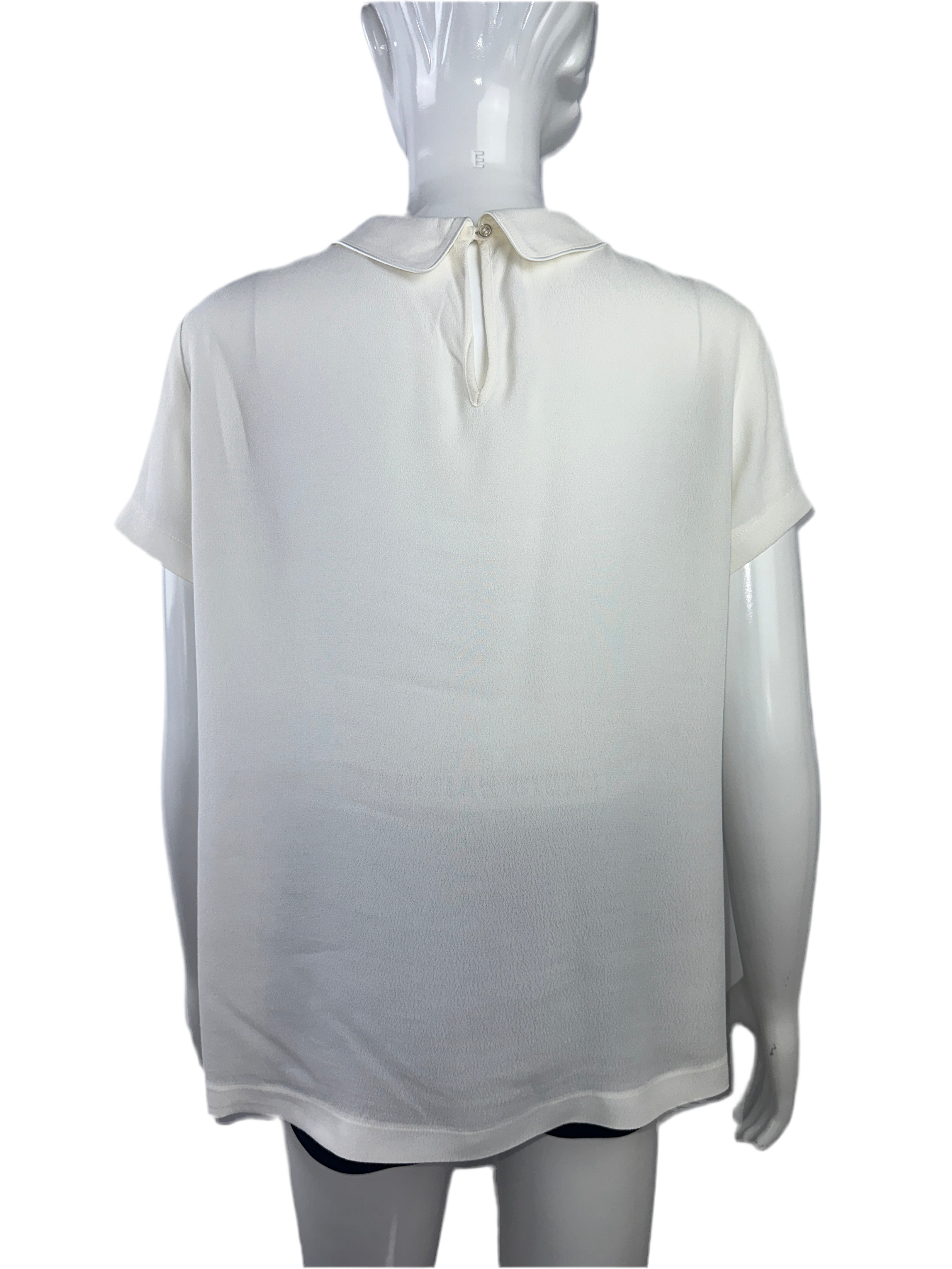 Comptoir des cotonniers white top with claudine collar - size 36
