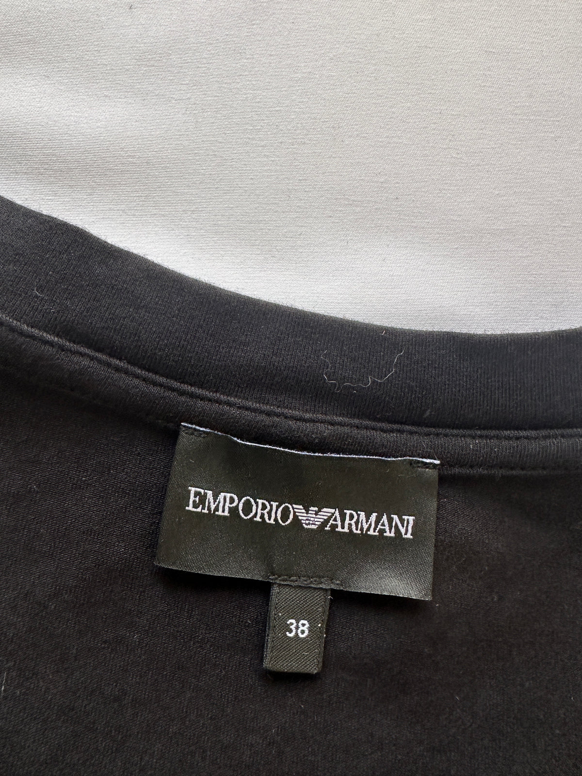 Emporio Armani long-sleeved black top - size 38