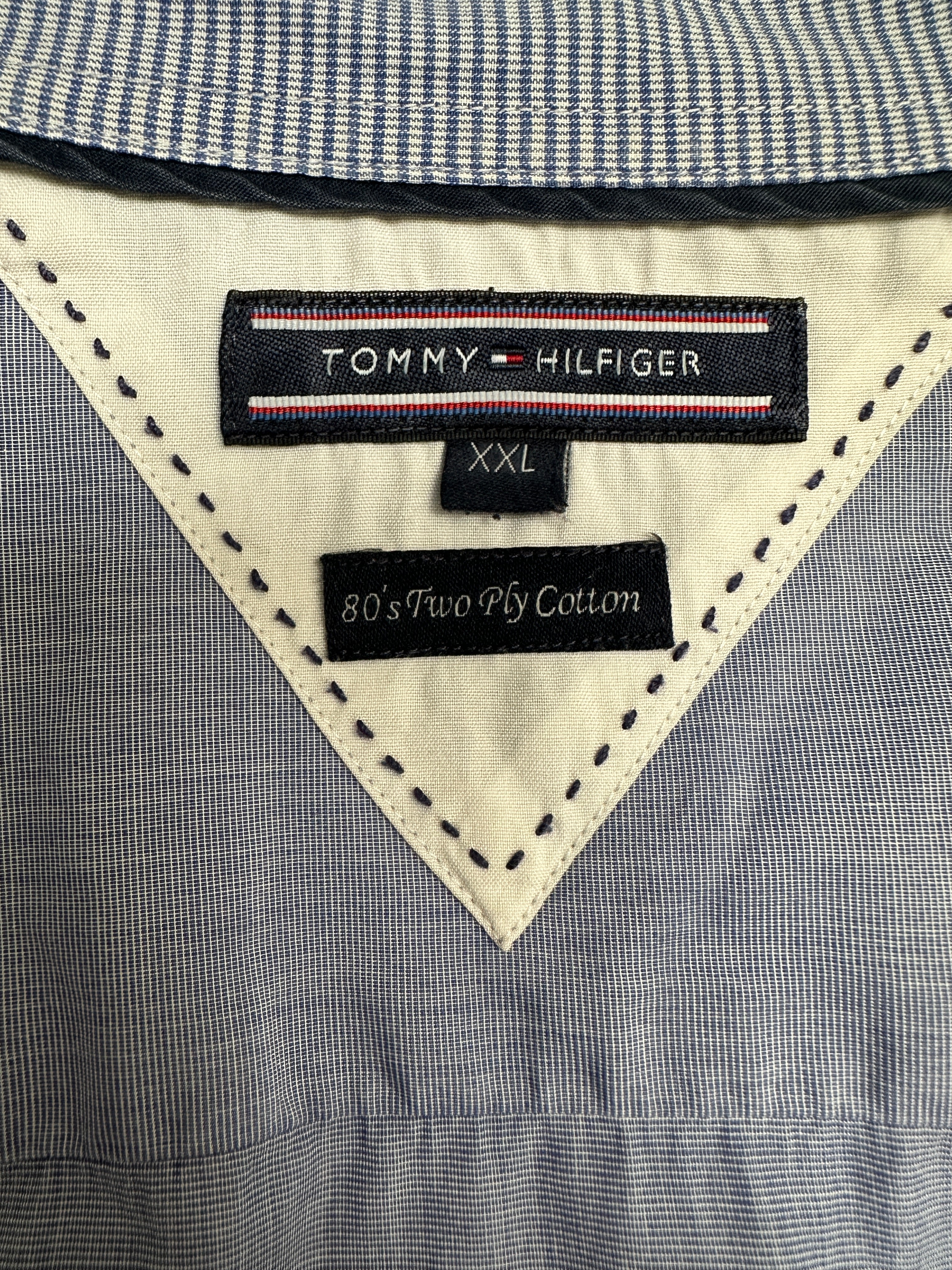 Tommy Hilfiger light blue button-down cotton shirt - size XXL