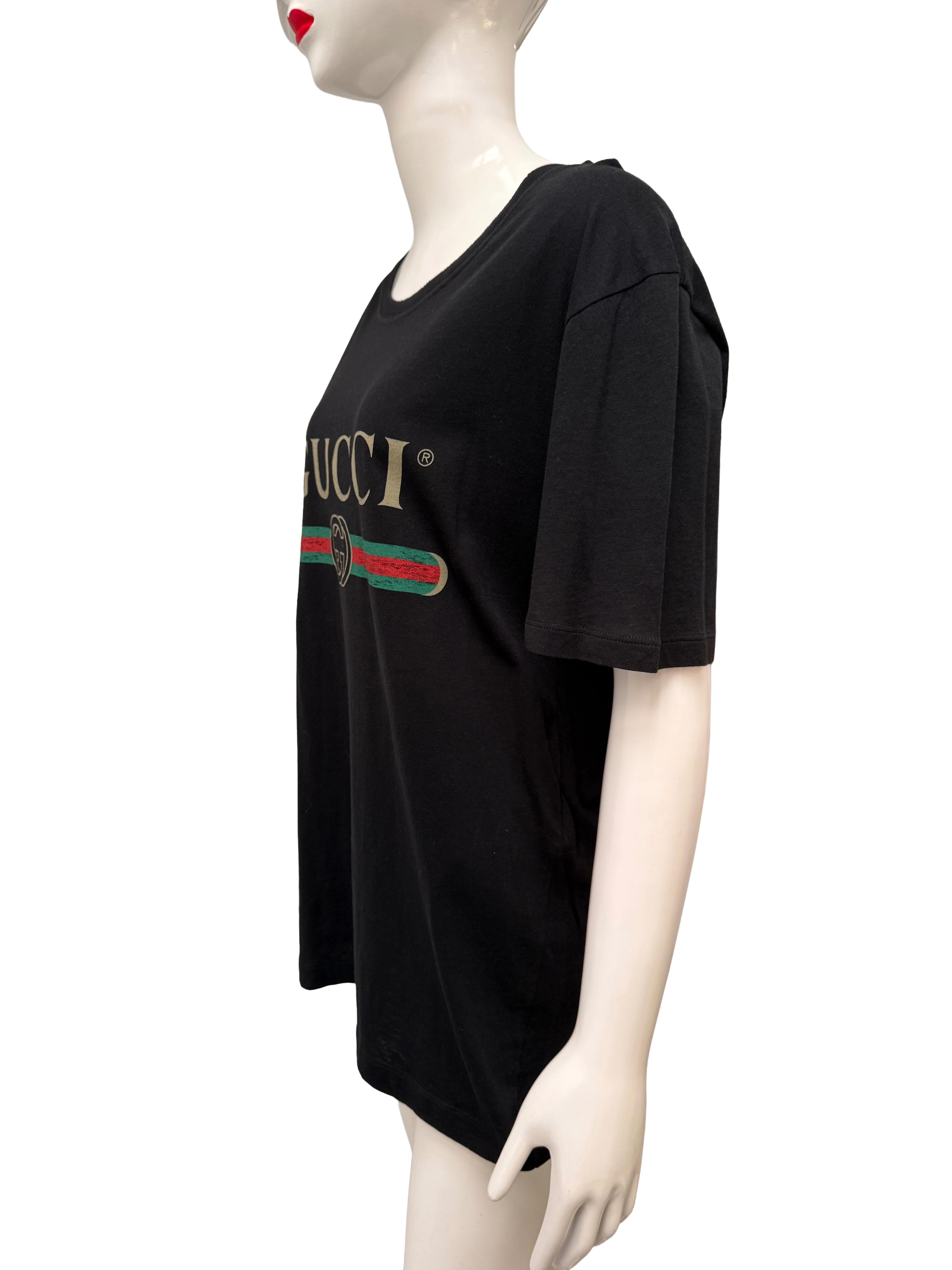Gucci black vintage logo t-shirt - size S