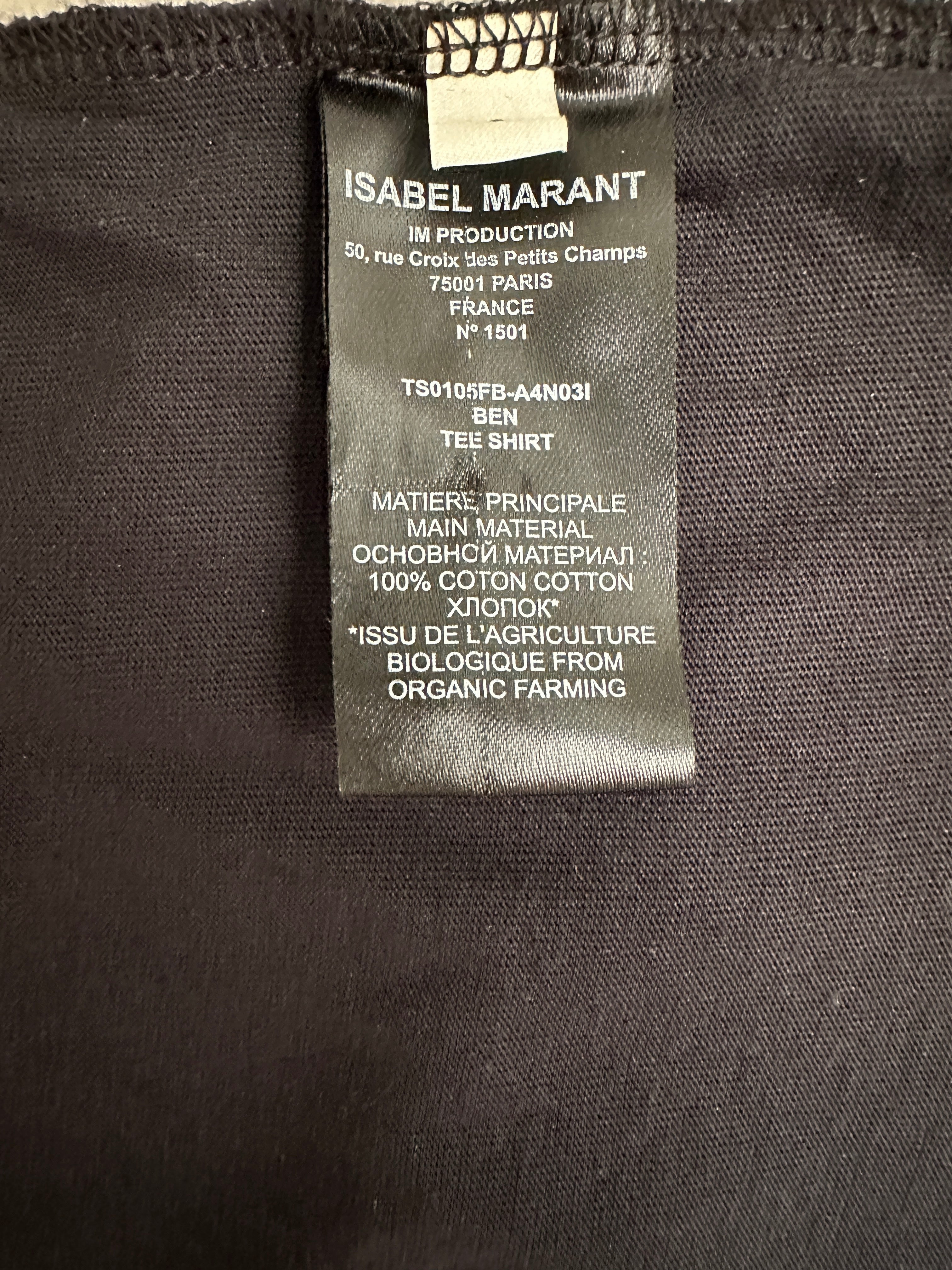 Isabel Marant black lips print tee shirt - size 36
