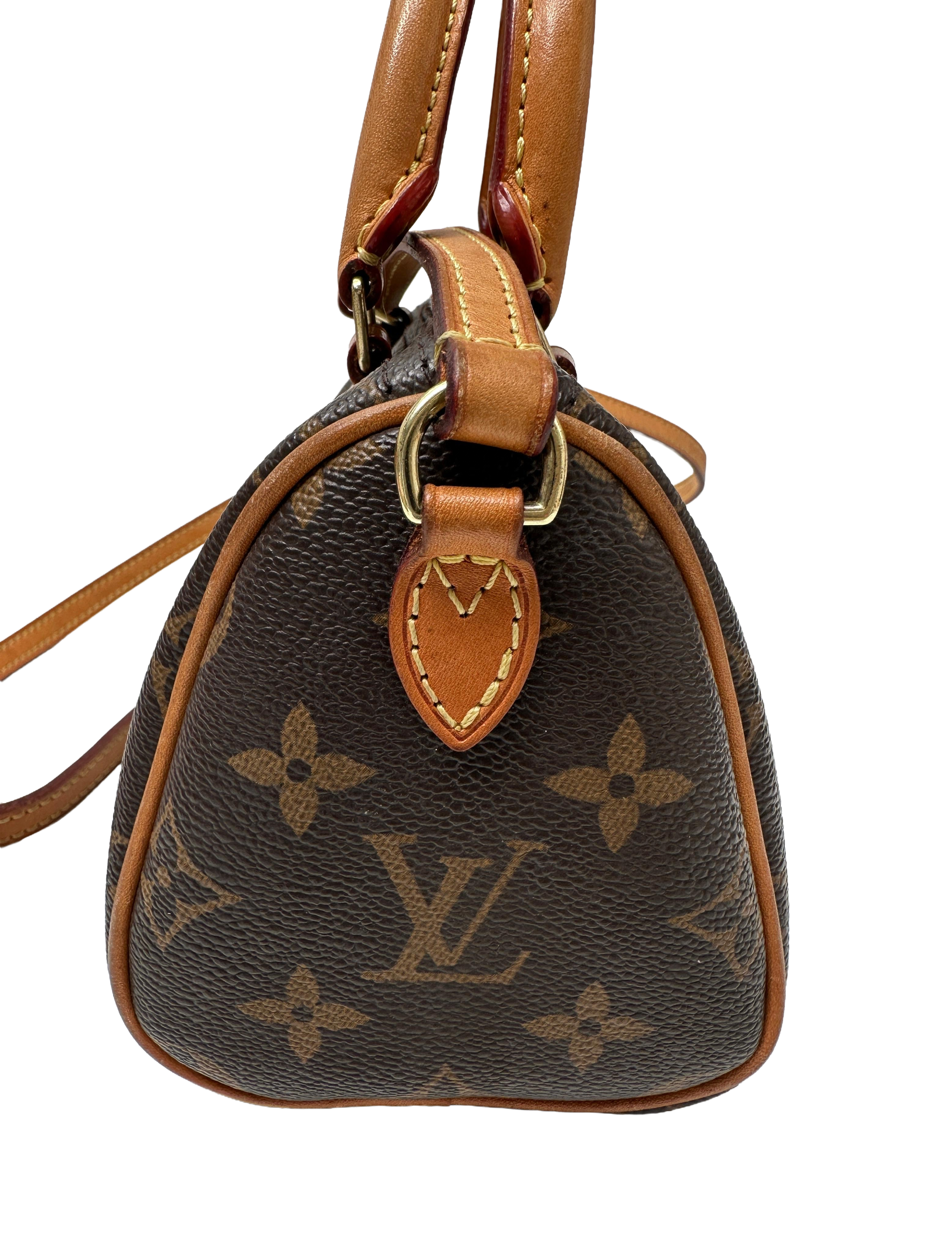 Louis Vuitton mini speedy monogram with shoulder strap