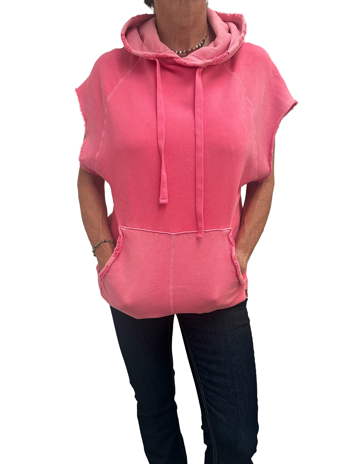 Free City pink sleeveless sweater - size 38
