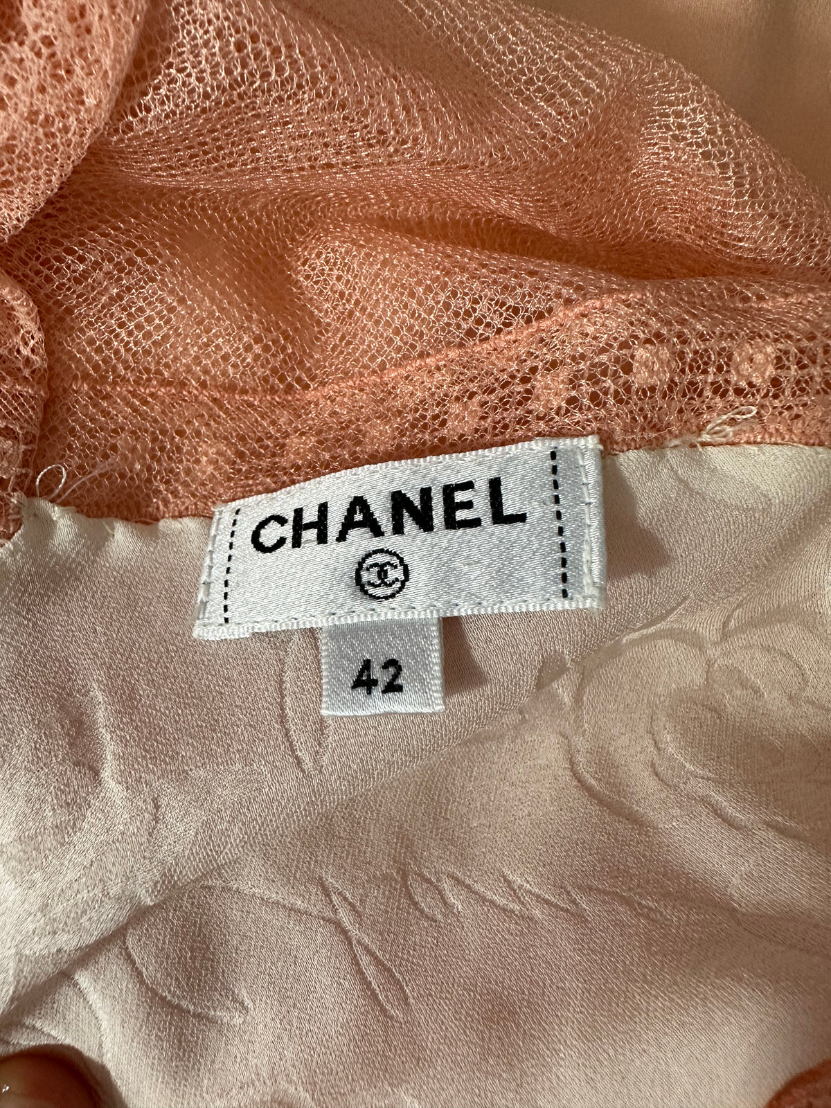 Chanel Pink 100% silk dress - size 42 resized to fit 34FR