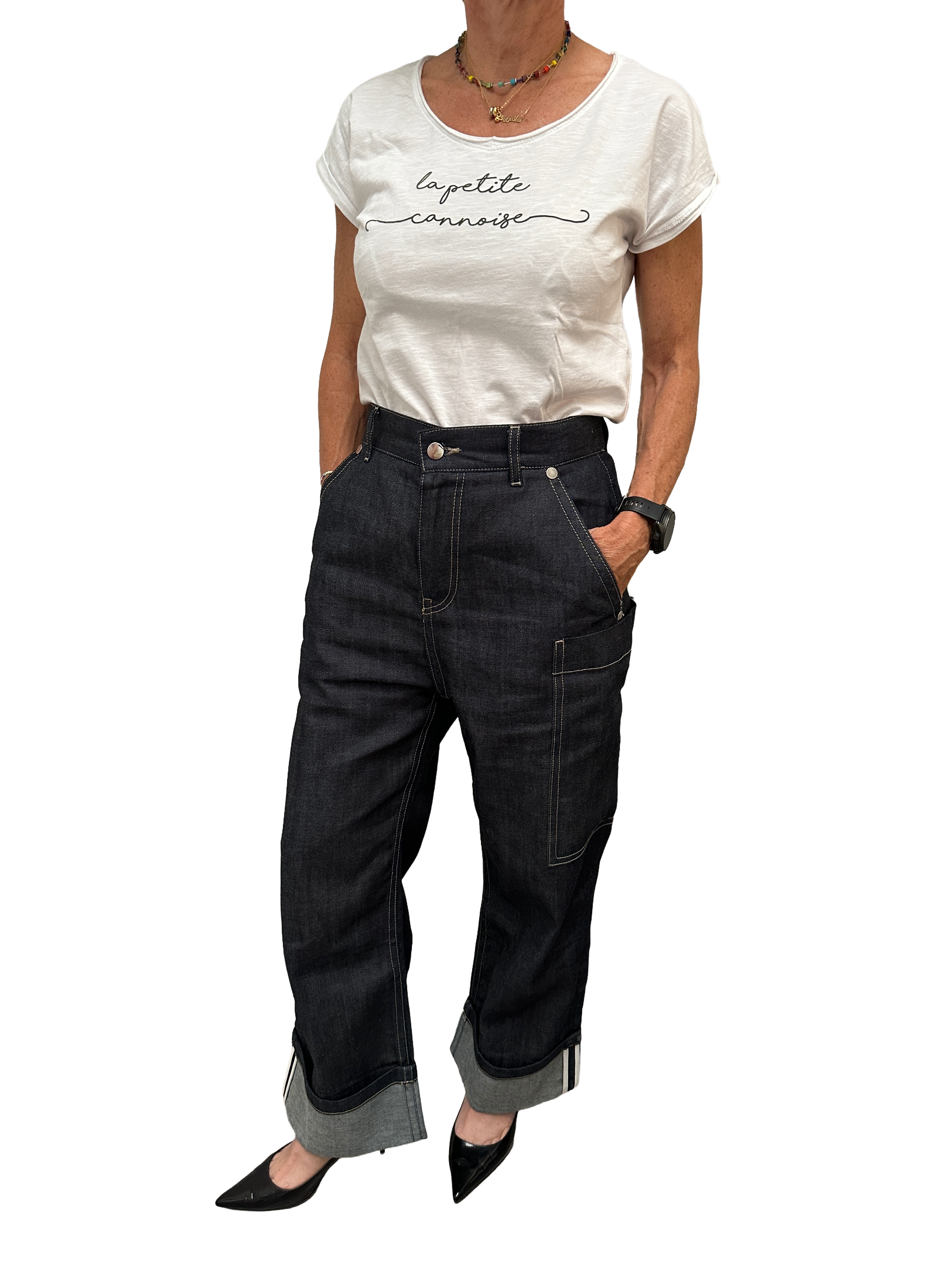 Sofie D'Hoore dark denim wide pants - size 36