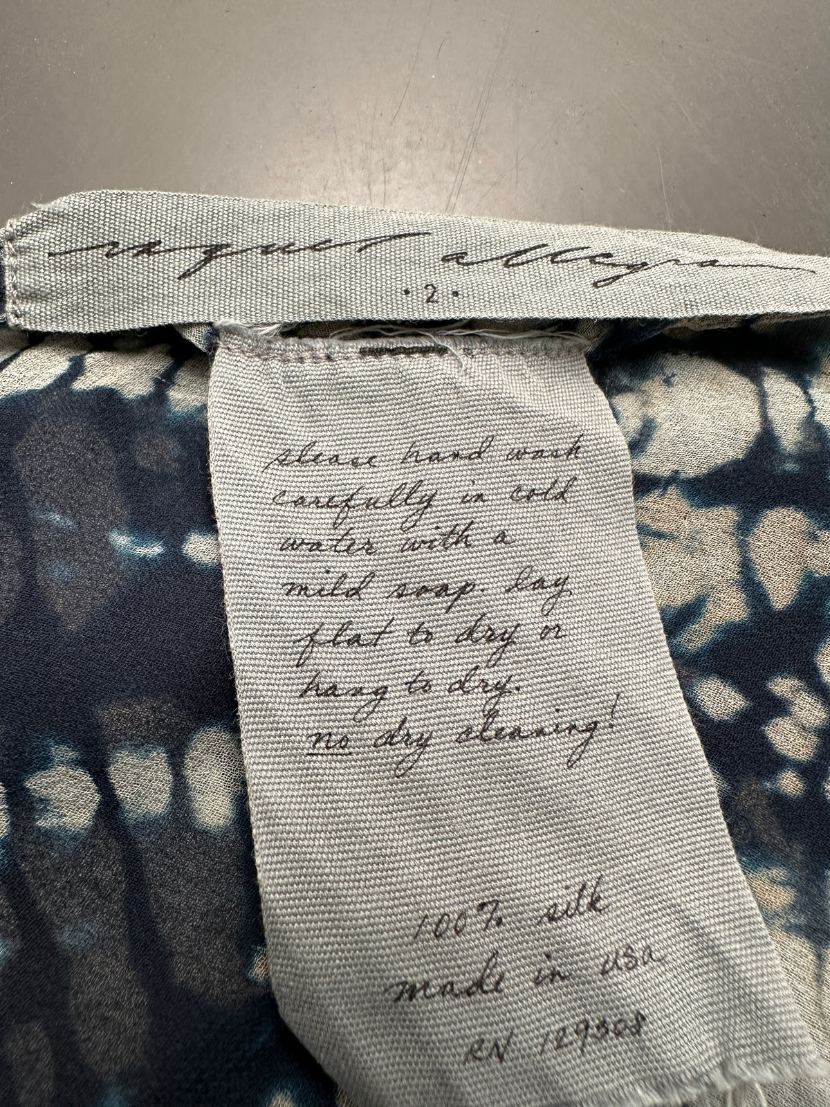 Raquel Allegra grey and blue tank top- size 36