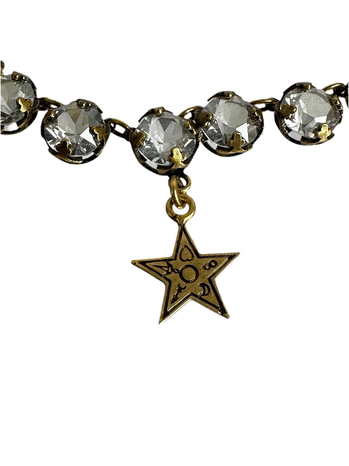 Dior crystal star and strass necklace