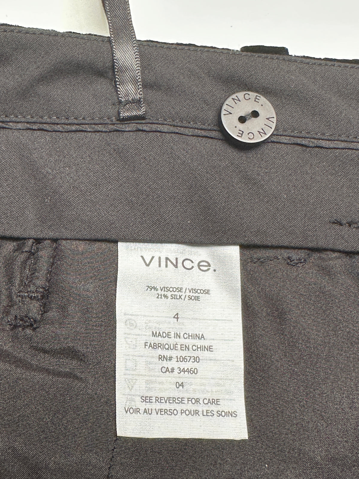 Vince black velvet pants - size 32