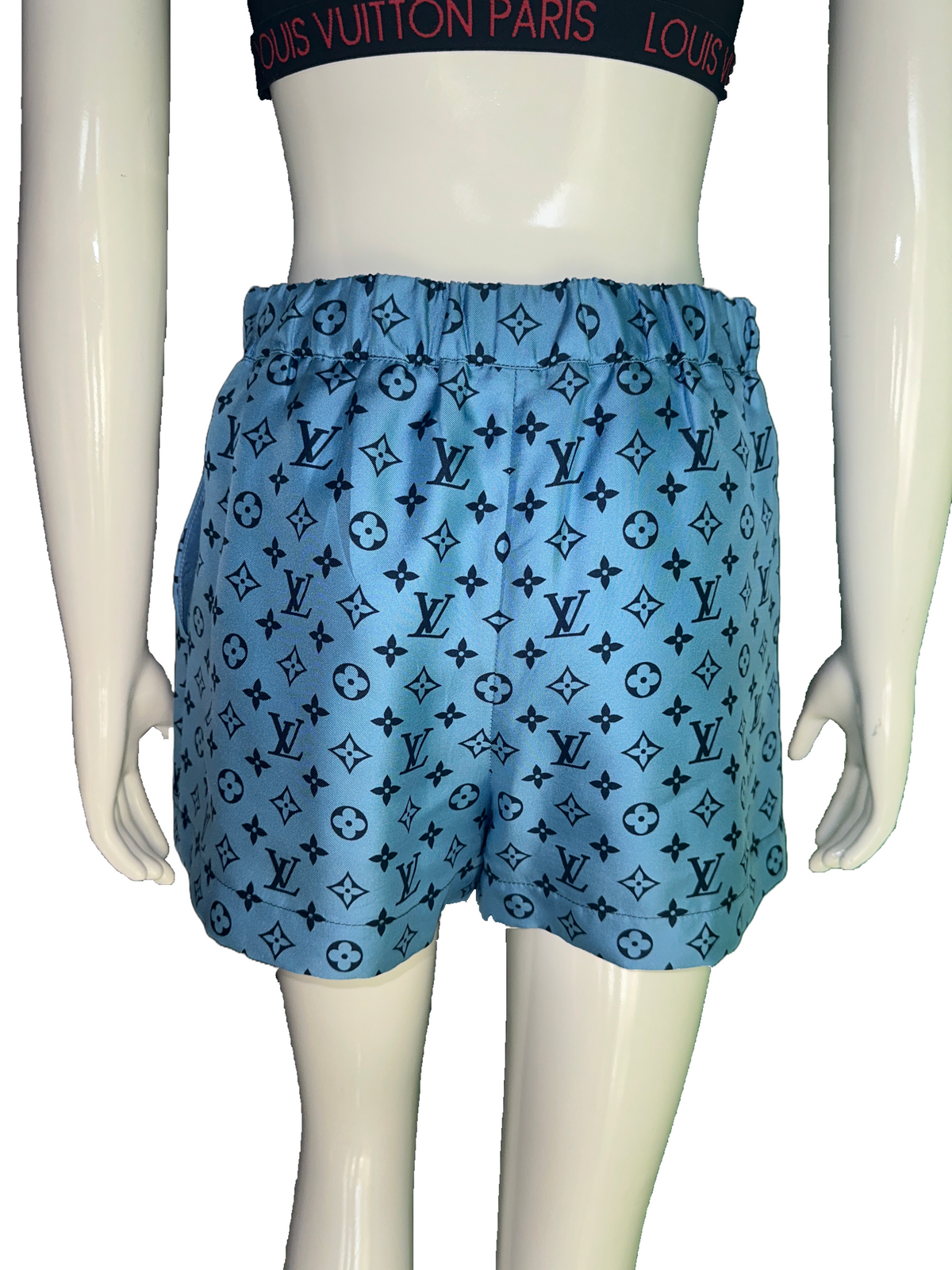 Louis Vuitton blue monogrammed shorts - size 36