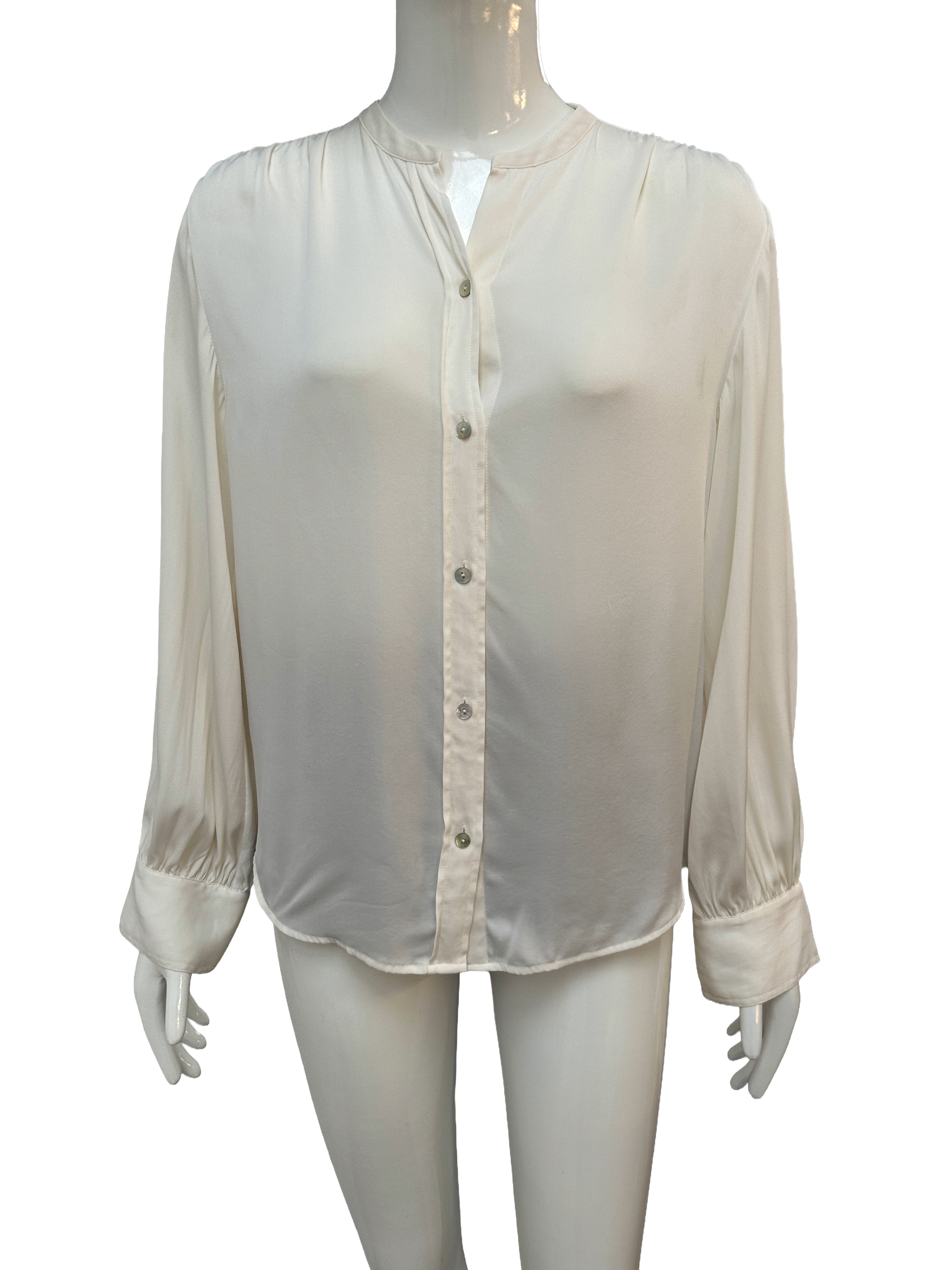 Vince ivory silk buttoned blouse - size XS