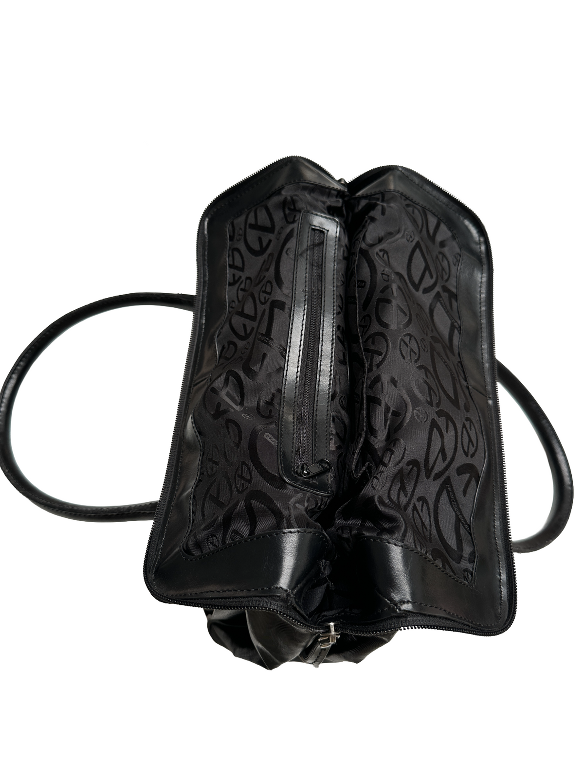 Francesco Biasia multi-pocket black bag