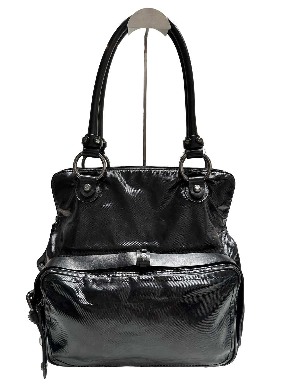 Francesco Biasia multi-pocket black bag