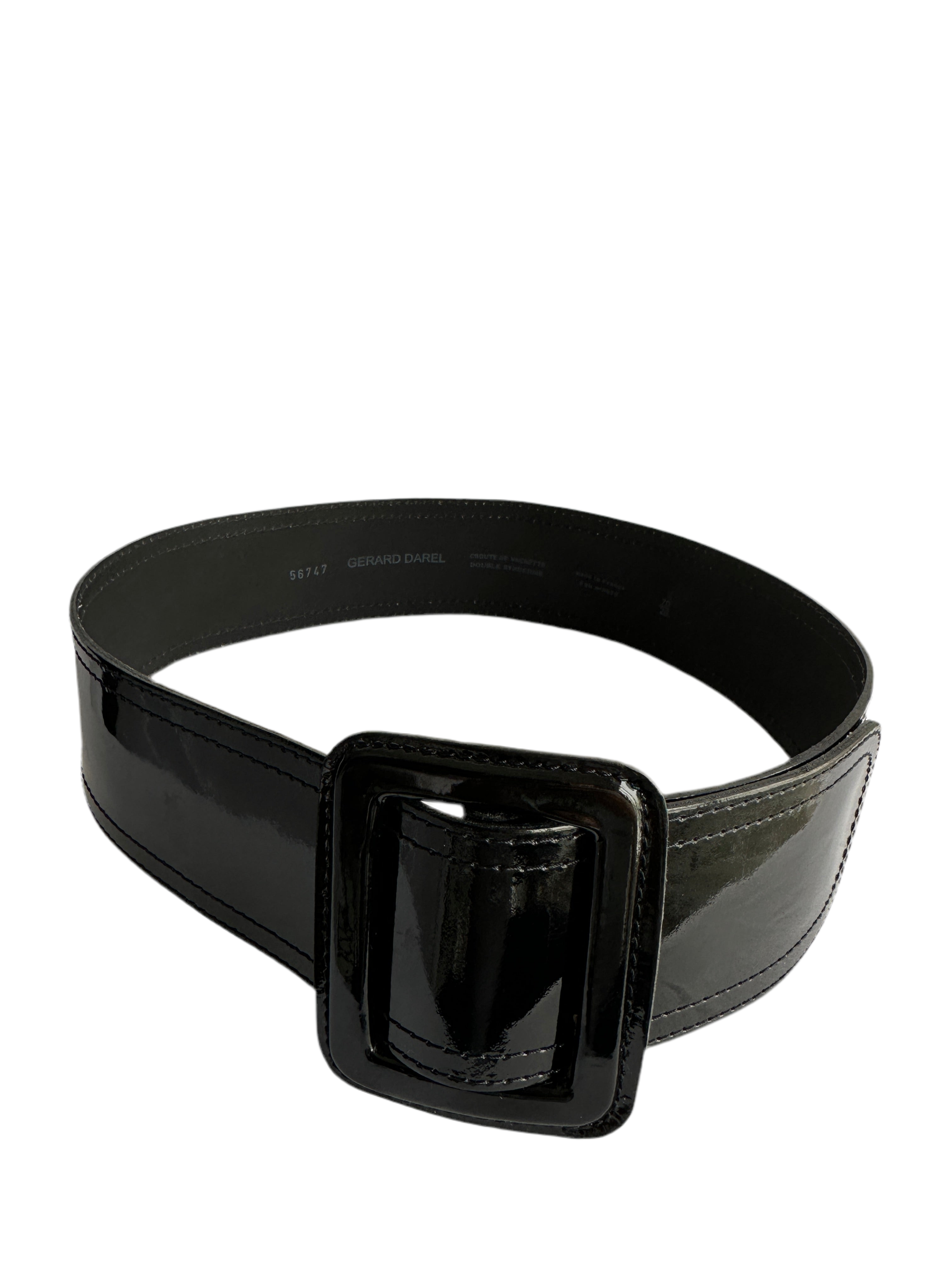 Gerard Darel wide leather waist belt
