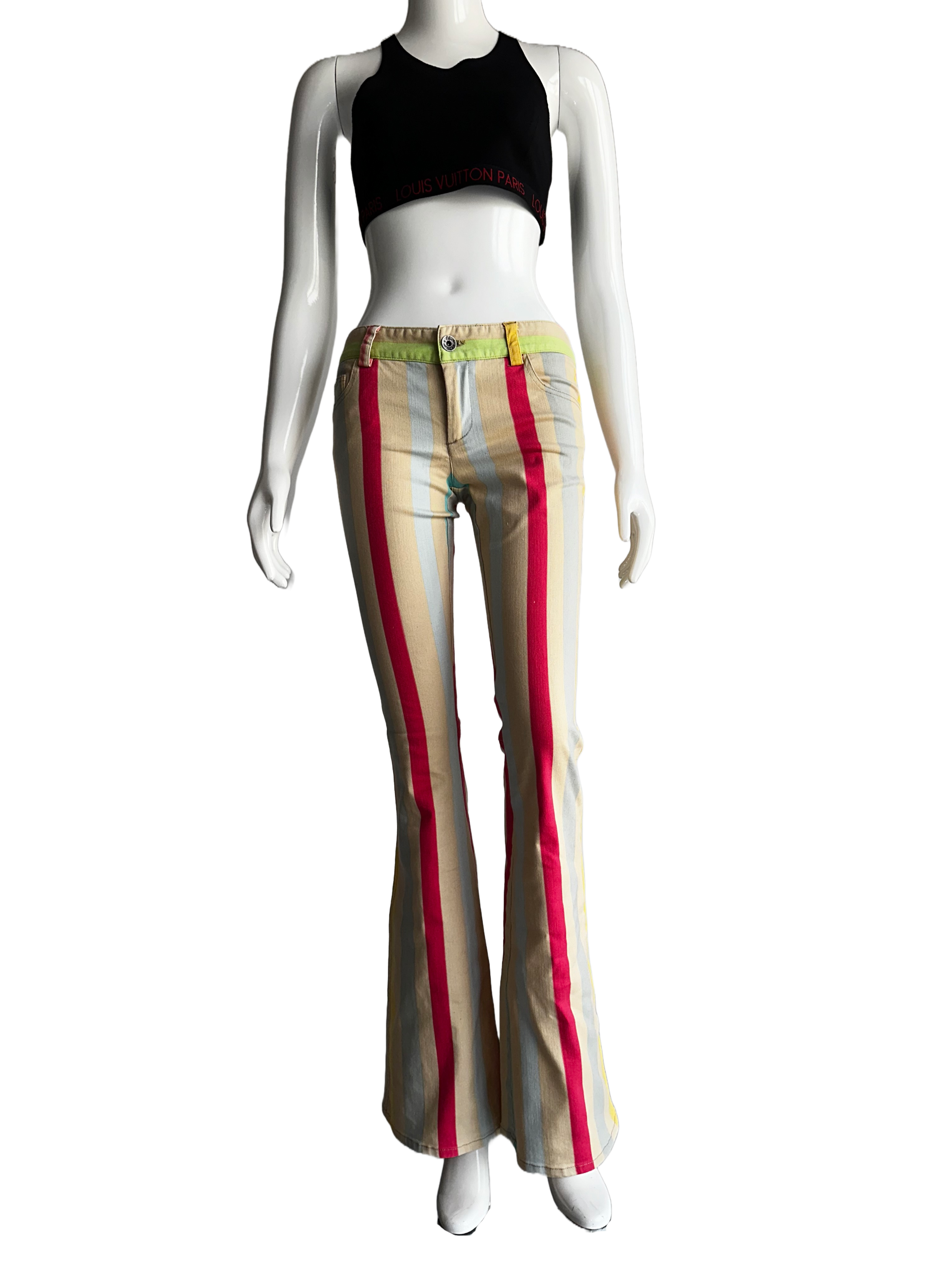 Stacey Bendet striped bootcut pants - size 36