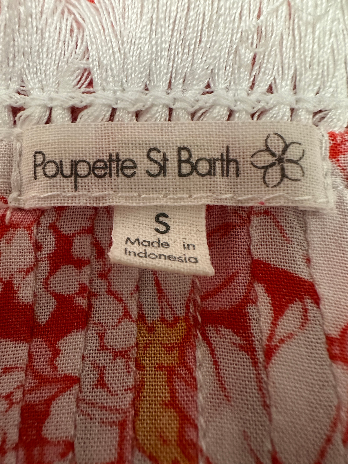 Poupette St Barth Sasha floral red dress - size 36