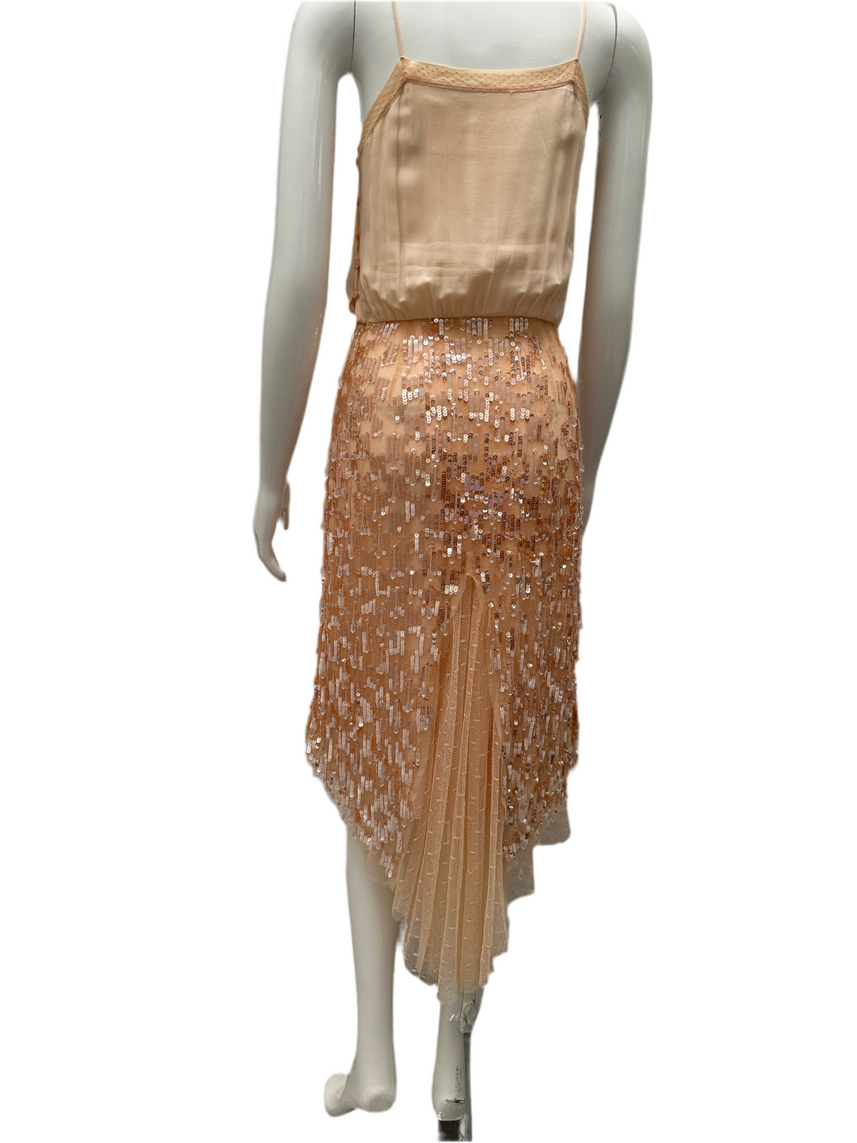 Elisabetta Franchi nude sequin dress - size 40IT