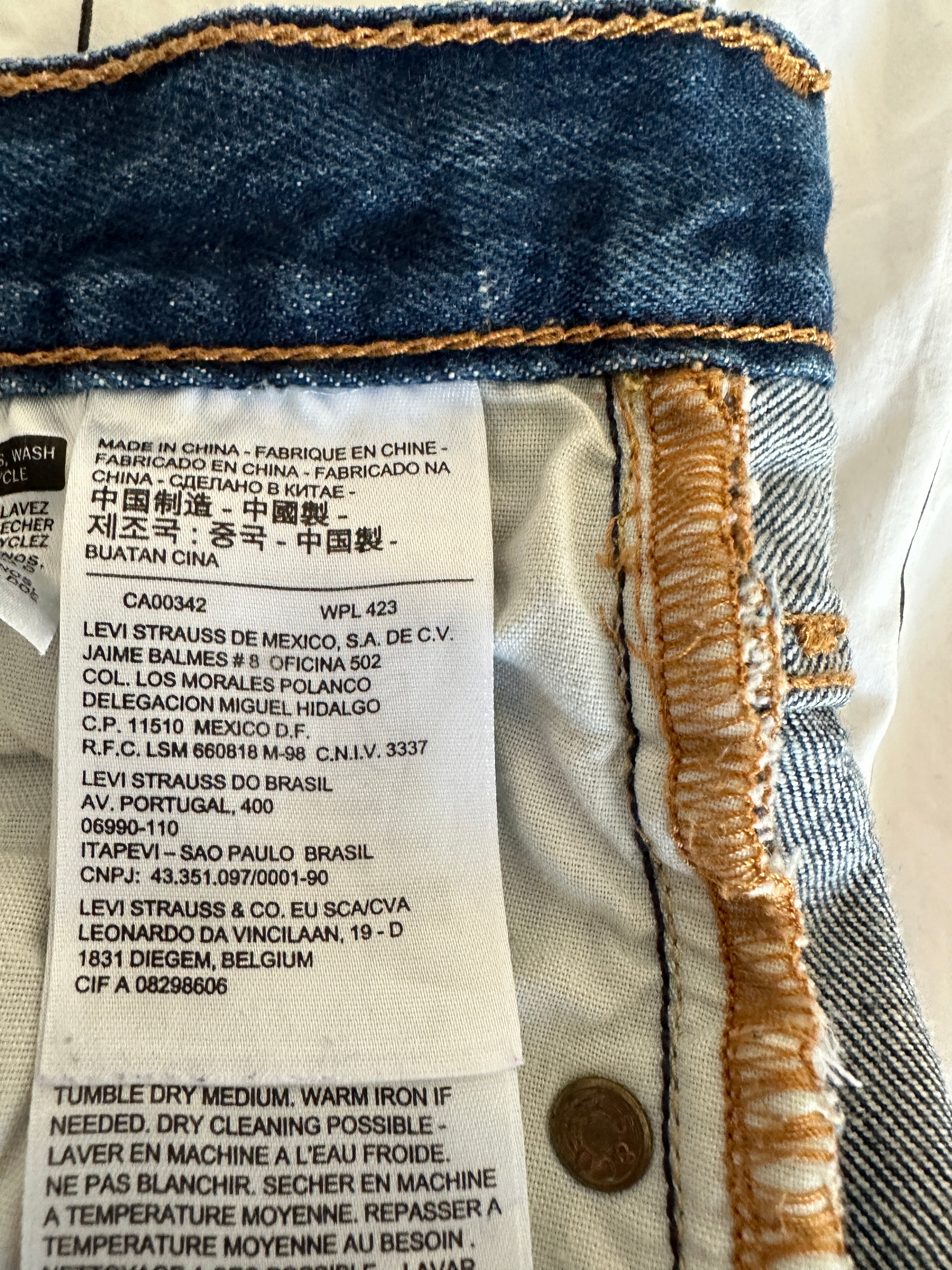 Levi's blue 501 CT pants - size W23 L32