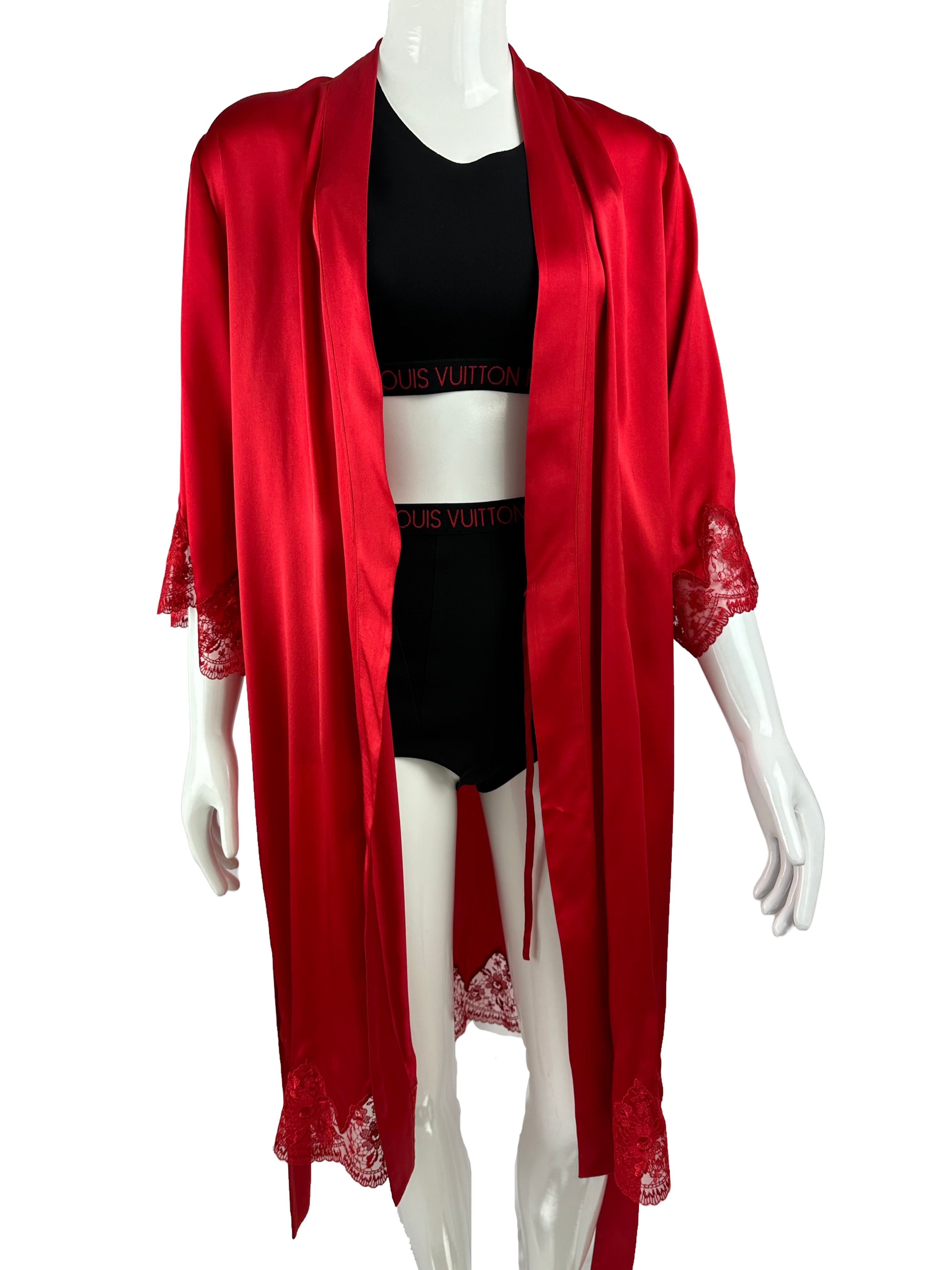 Aubade red silk Kimono - size M FR