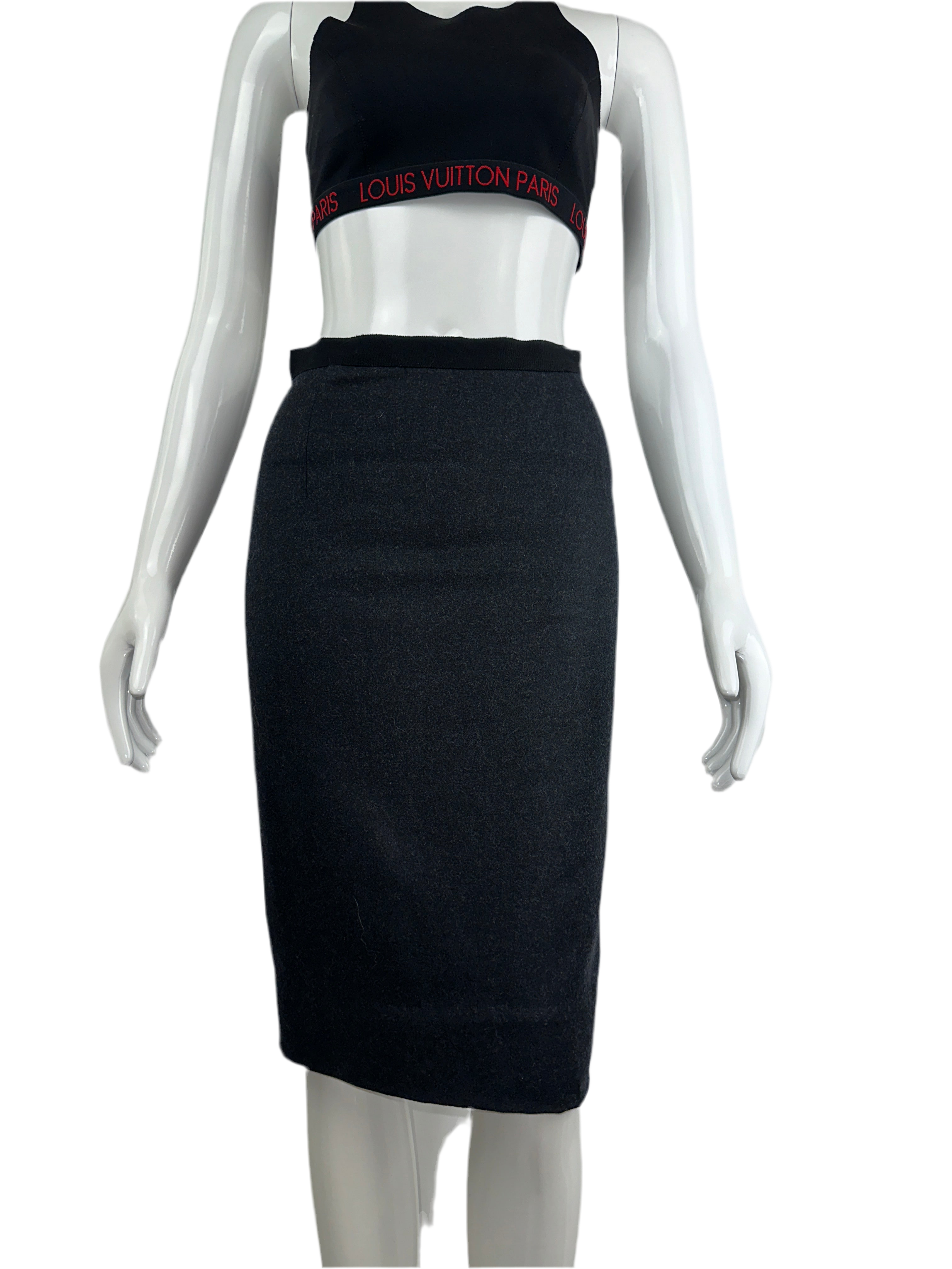 Oscar de la Renta antracite pencil skirt - size 36