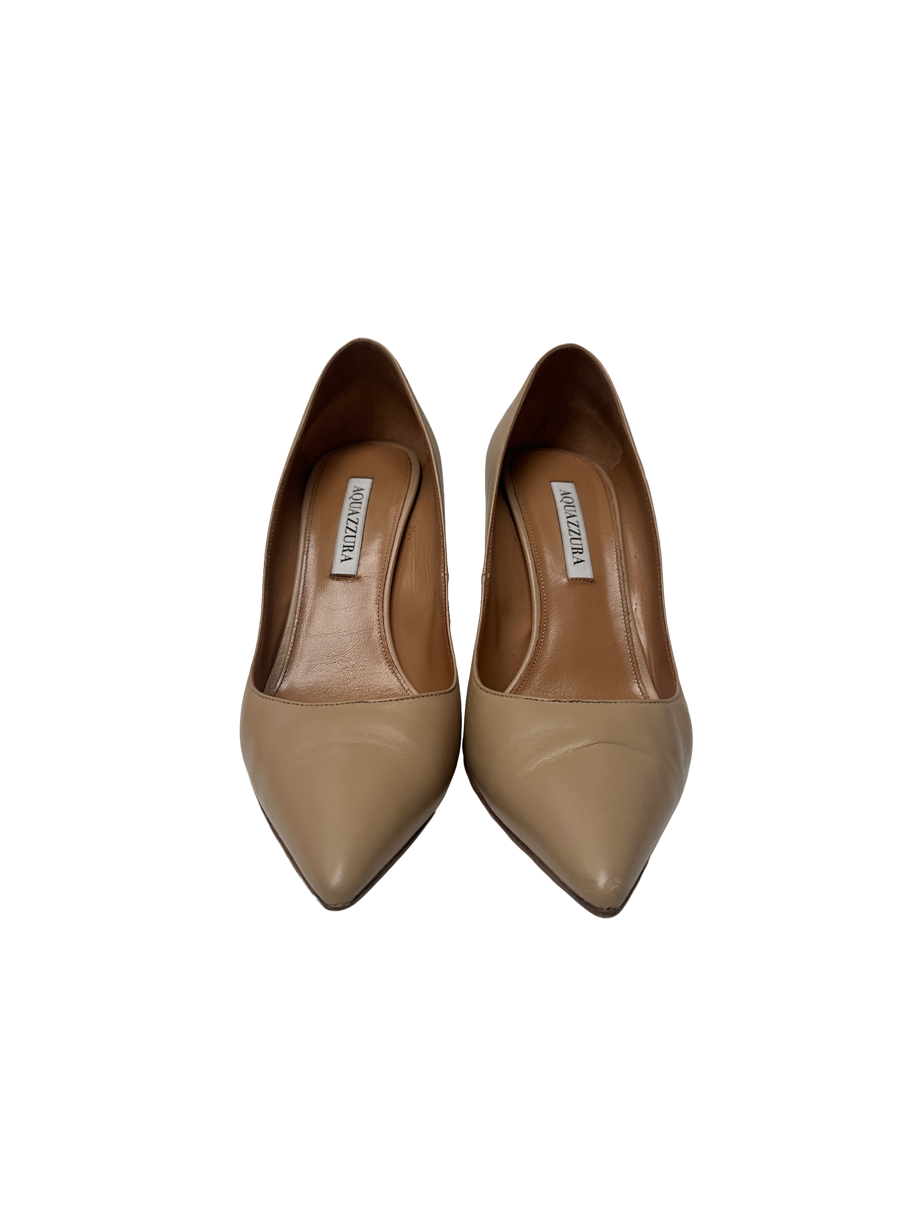 Aquazzura classic leather pumps pointed toe - size 40