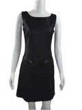 Ventcouvert brown sleeveless dress with zippers - size 36