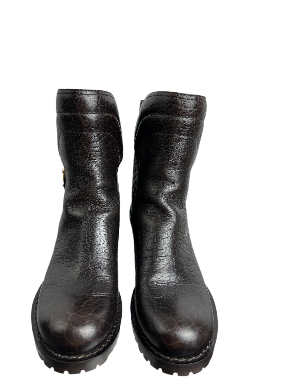 Louis Vuitton biker boots grained leather - size 36