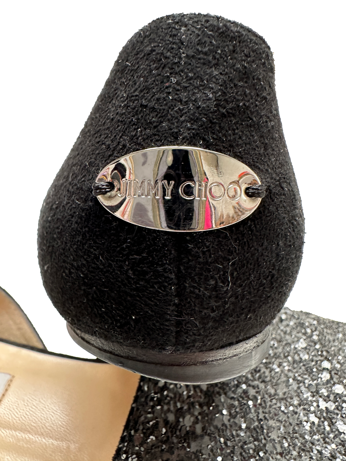 Jimmy Choo glitter d'Orsay slip on flat - size 37.5