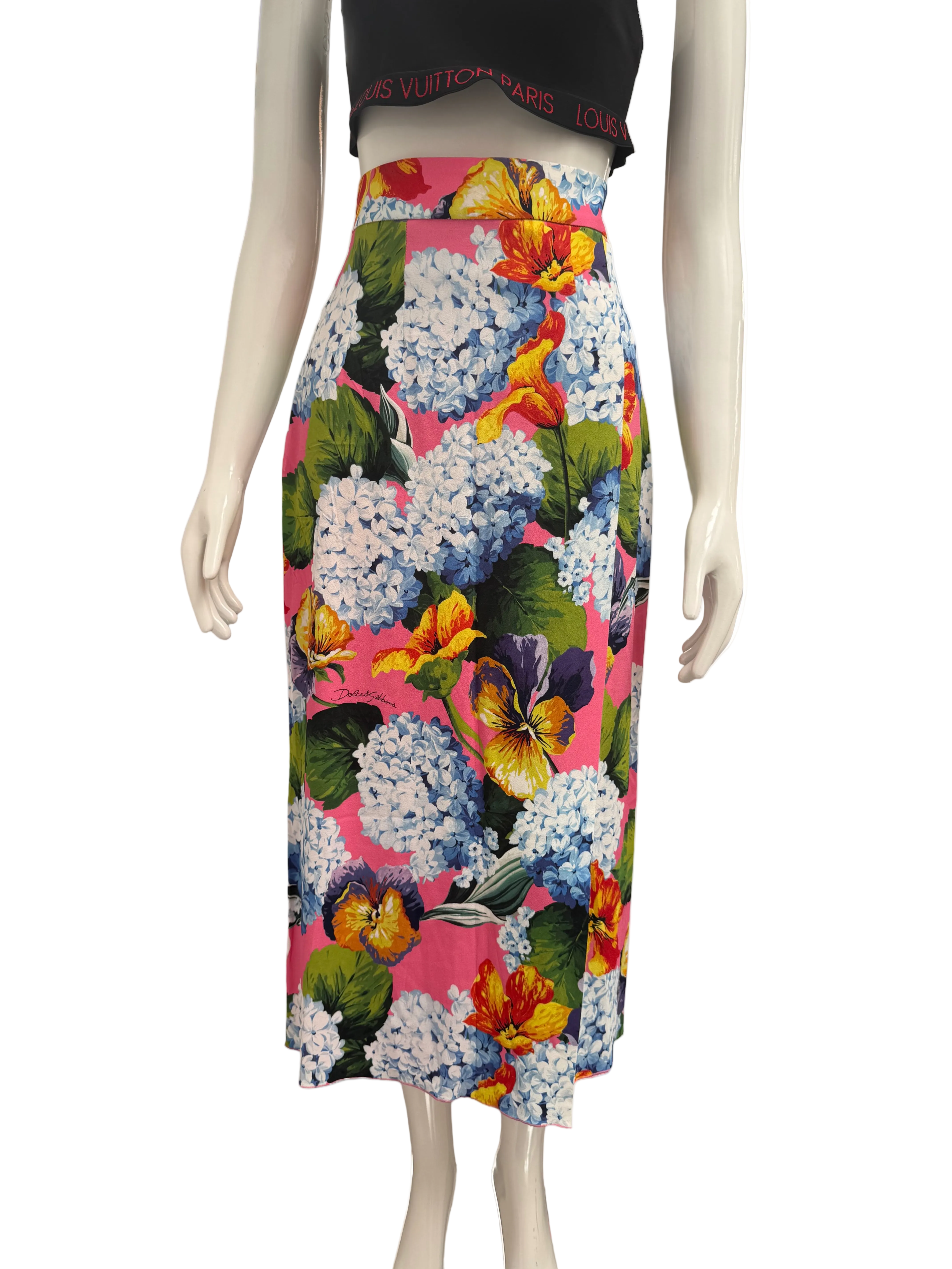 Dolce & Gabbana floral hydrangea skirt - size 36