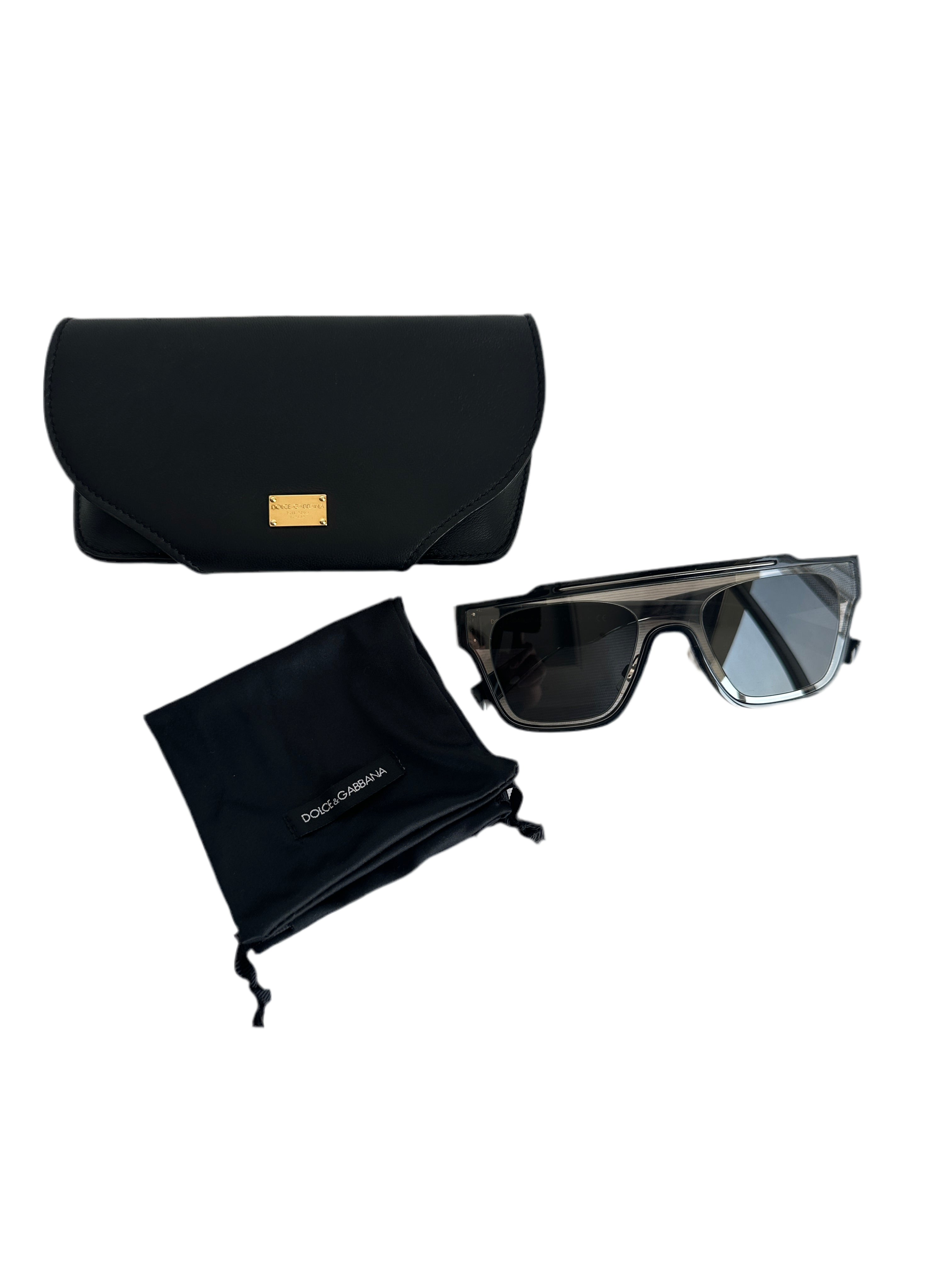 Dolce & Gabbana black and transparent sunglasses