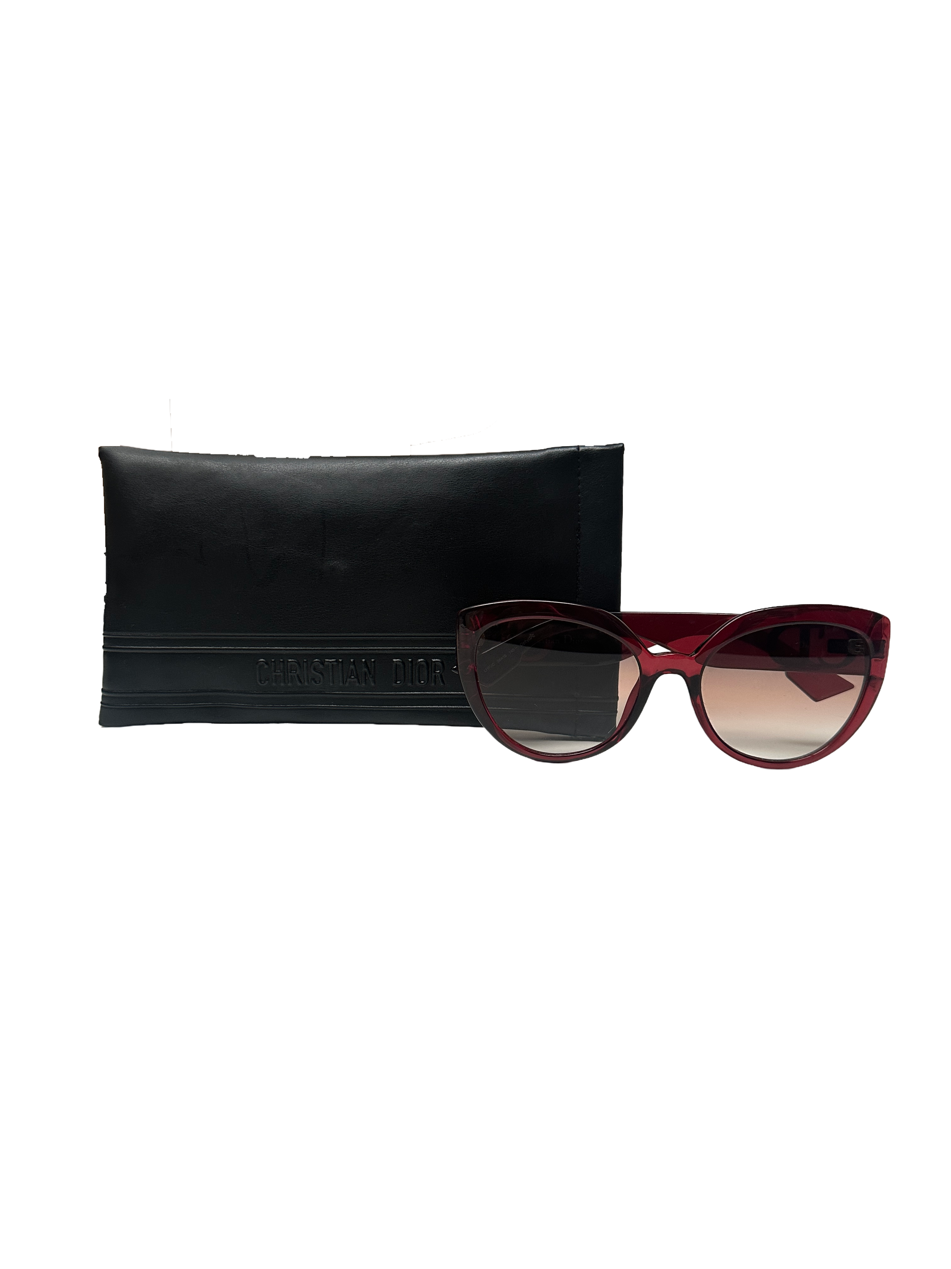 Dior oversized burgundy gradient sunglasses