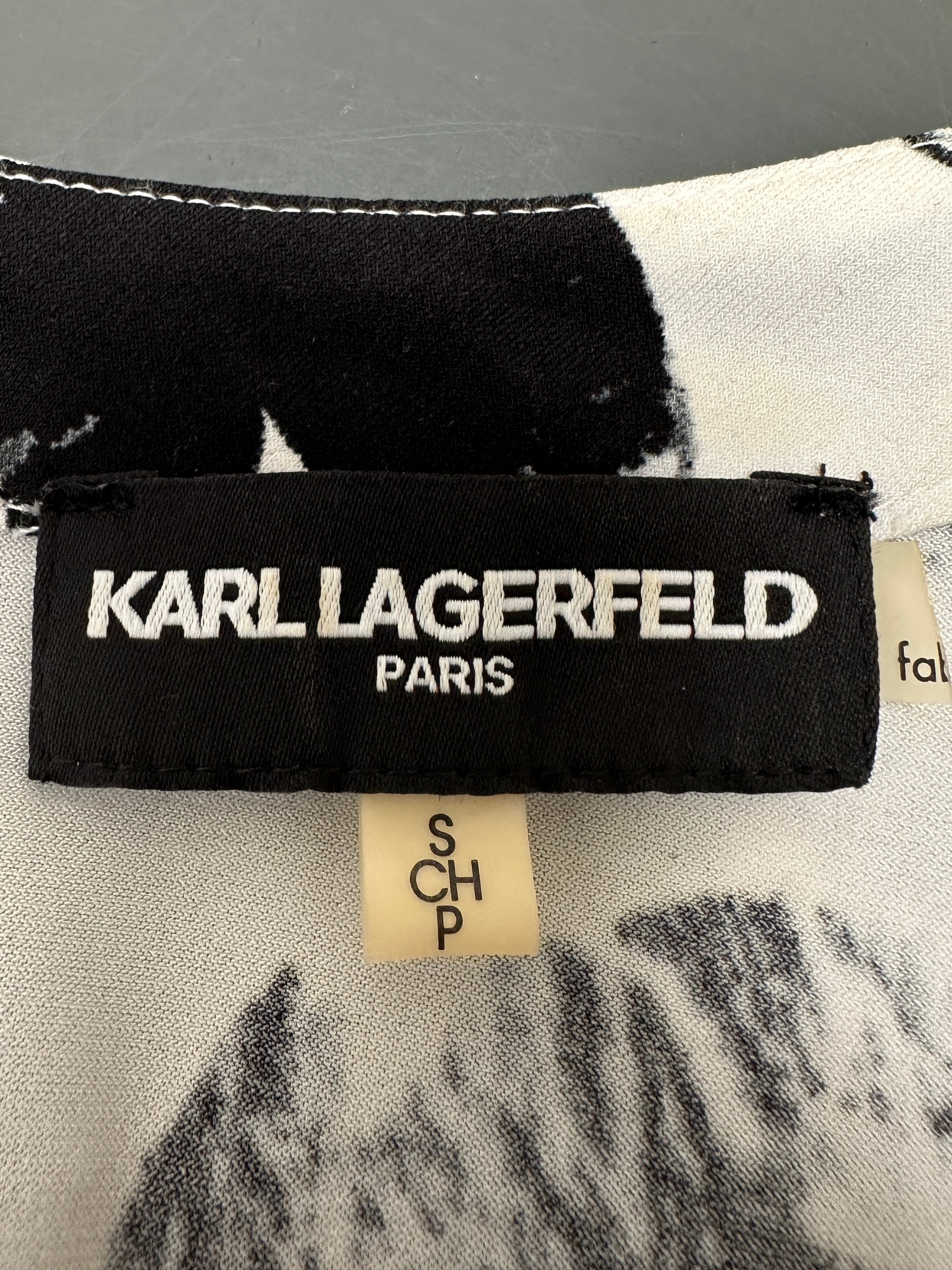 Karl Lagerfeld bow neck blouse top - size 36